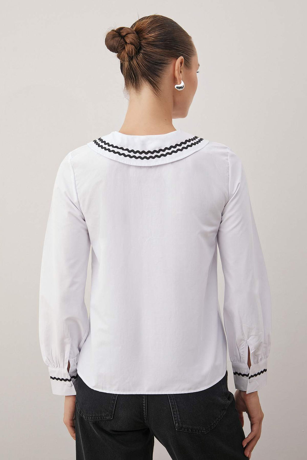 Beyaz Yaka Detayl? Dokuma Bluz TWOSS20BZ0036 - Trendyolmilla фото 16