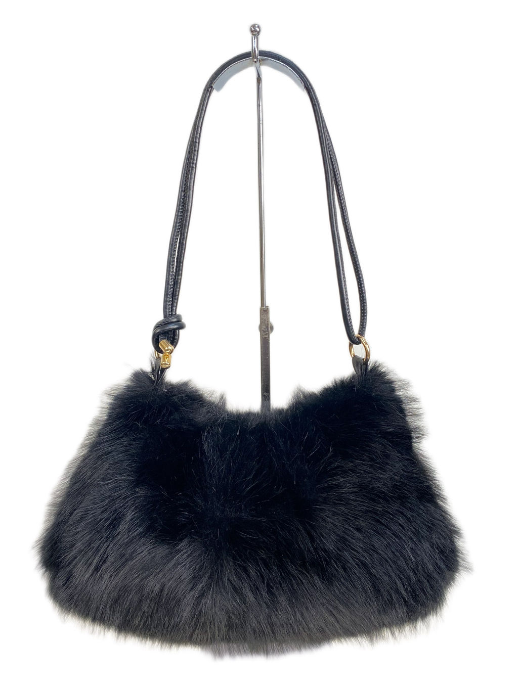 Женская сумка из искусственного меха, цвет черный - Greta фото 2