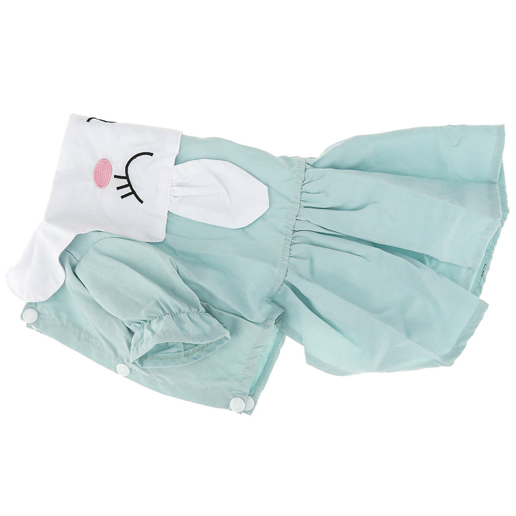 Пэт тойс (Pet toys) Одежда для собаки Платье Зайка с принтом, с вышивкой, на кнопках р-р M, длина спинки 30см/обхват груди 40см/обхват шеи 30см, цвет-мятный, 100% полиэстер (Китай) - Домашняя мода фото 7