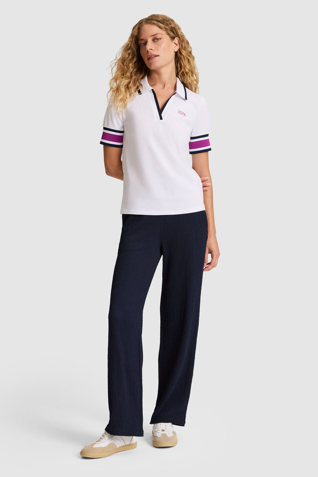 KadДn Beyaz Polo Yaka TiЕГrt - U.s. polo assn фото 4