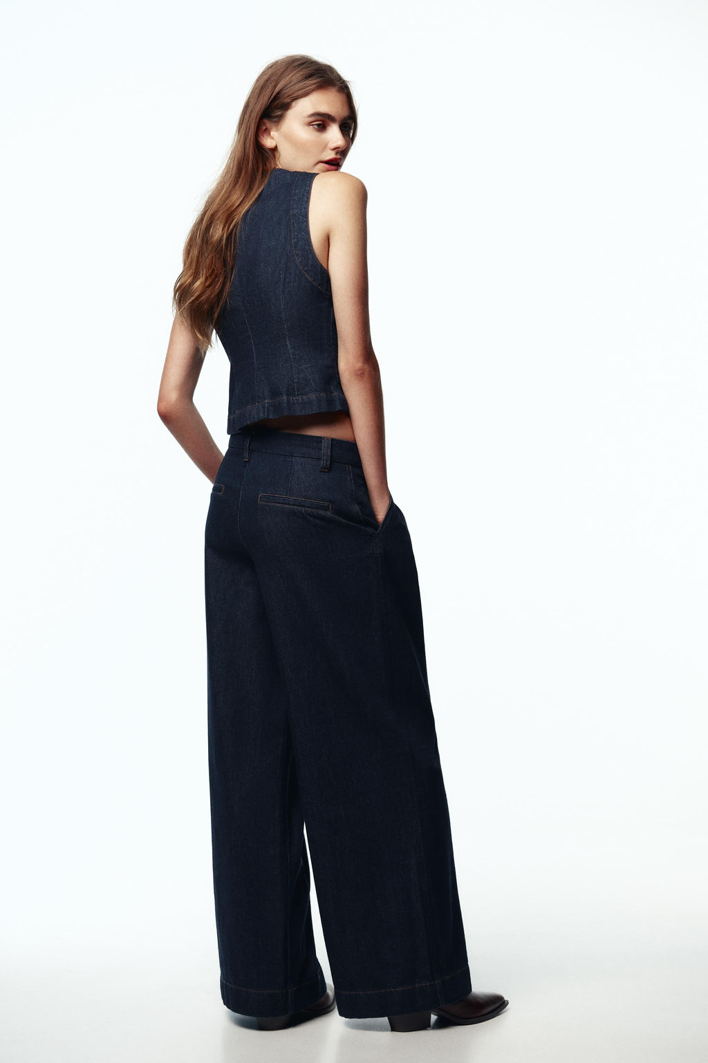 Z1975 WIDE-LEG MID-WAIST JEANS - Zara фото 17