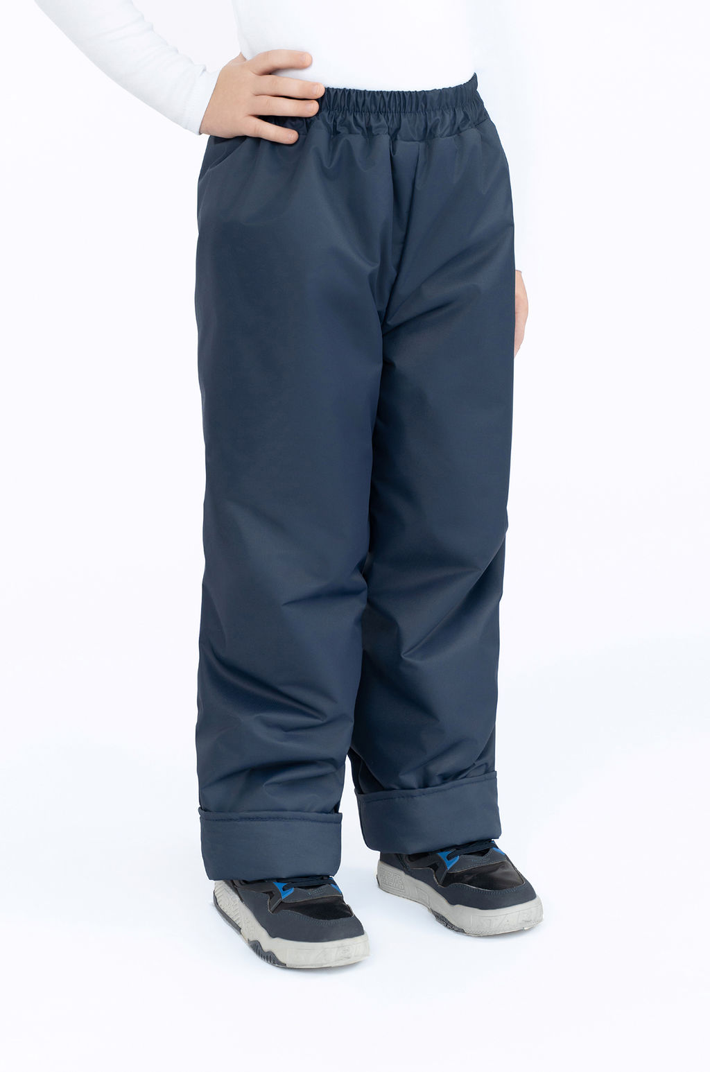 Брюки на поясе демисезонные синие