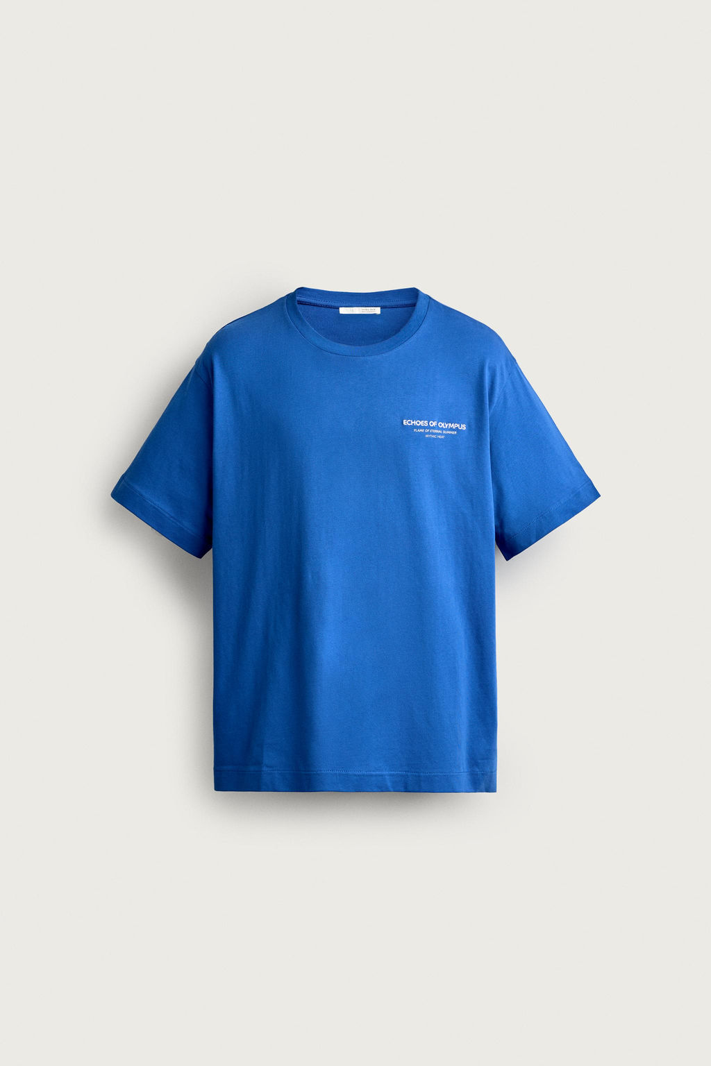 CAMISETA RELAXED FIT BORDADO COMBINADO / Azul - Zara фото 7