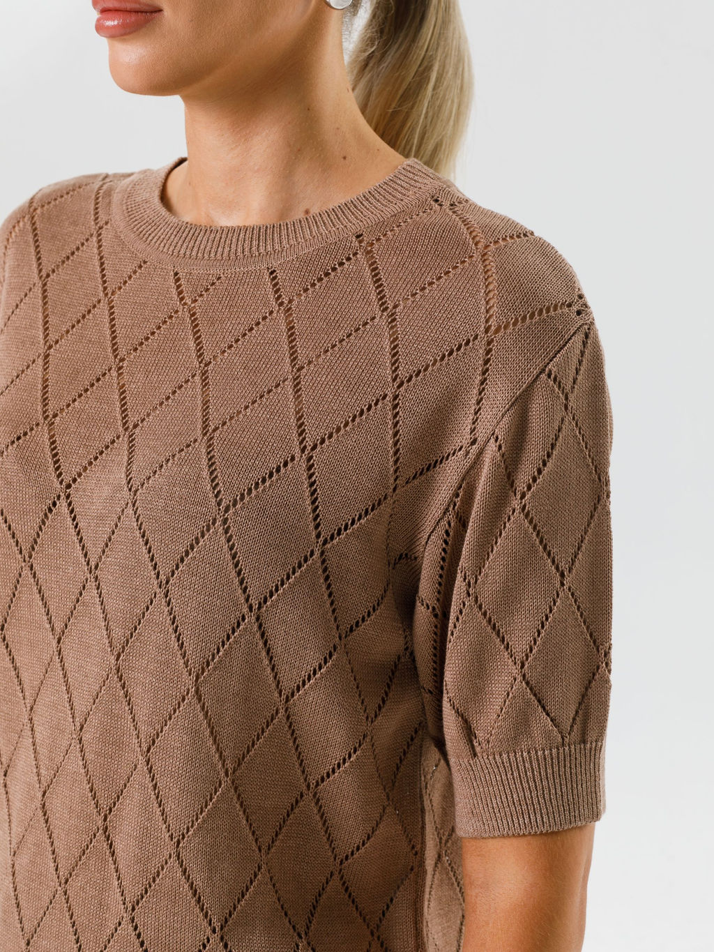 Блузка вязаная