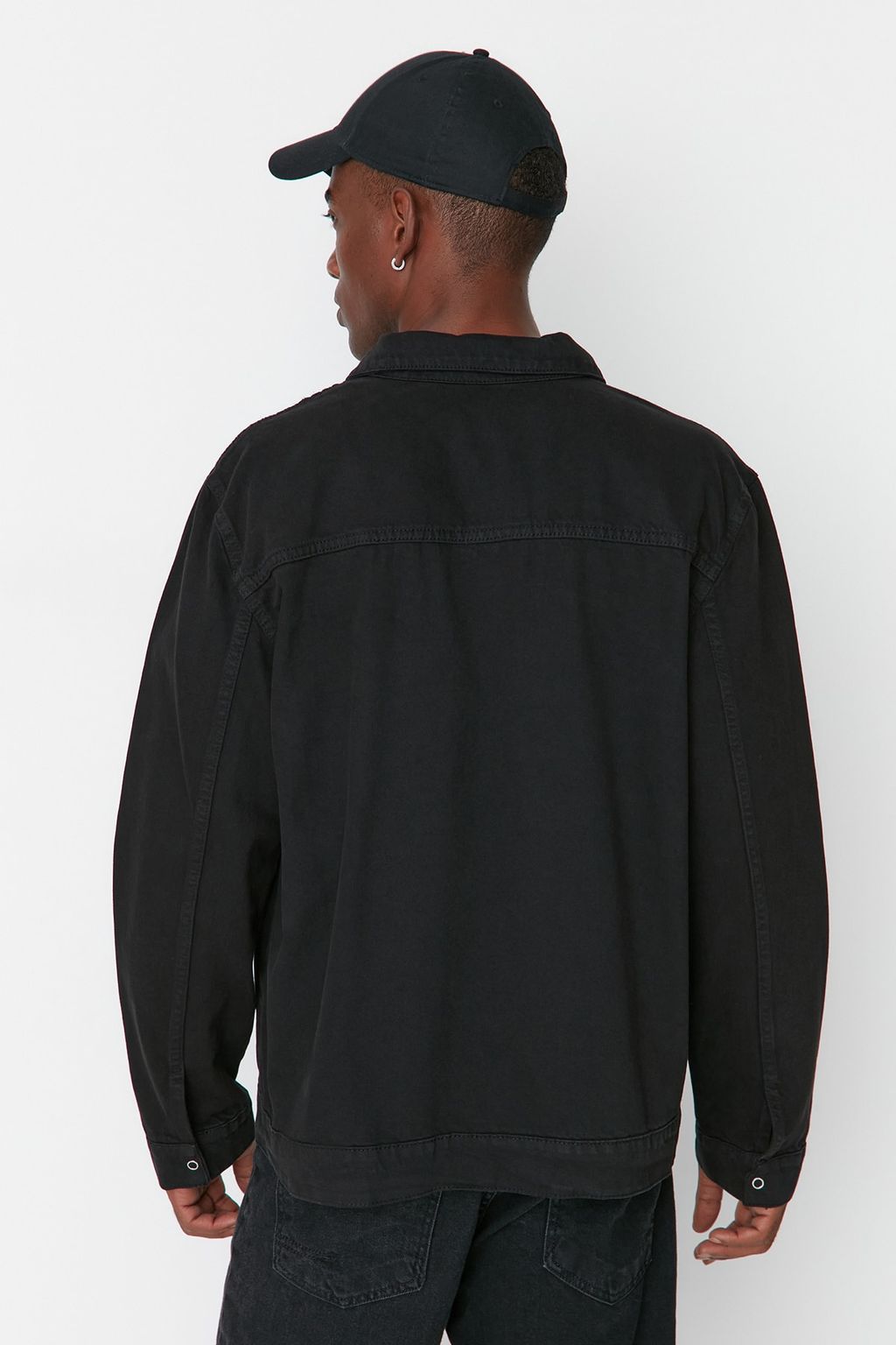 TRENDYOL MAN Siyah Regular Fit Erkek Buyuk Cepli Kot Ceket TMNAW20CE0234 - Trendyolmilla фото 5