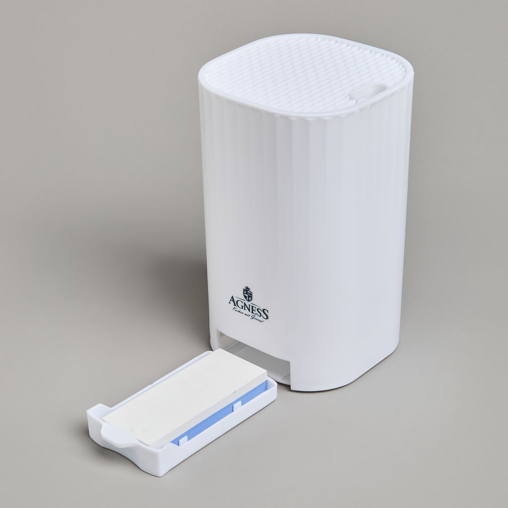 ПОДСТАВКА ДЛЯ НОЖЕЙ AGNESS С ТОЧИЛЬНЫМ КАМНЕМ 13,6*14,6*23 СМ  фото 7