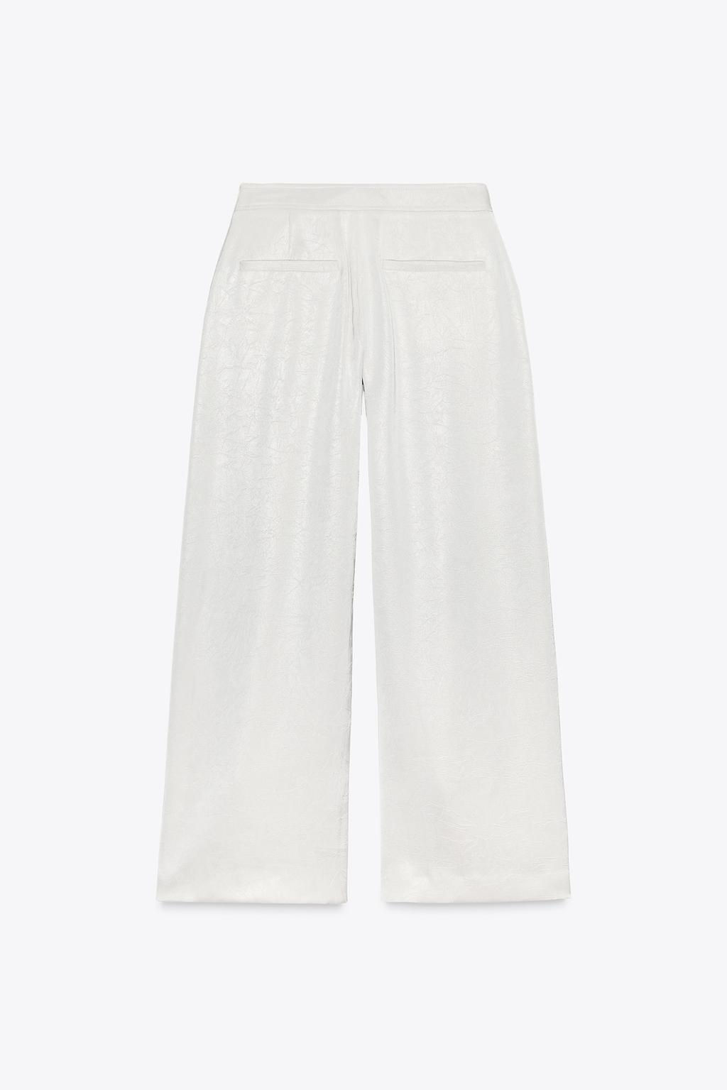 SATIN WIDE-LEG TROUSERS - Zara фото 4