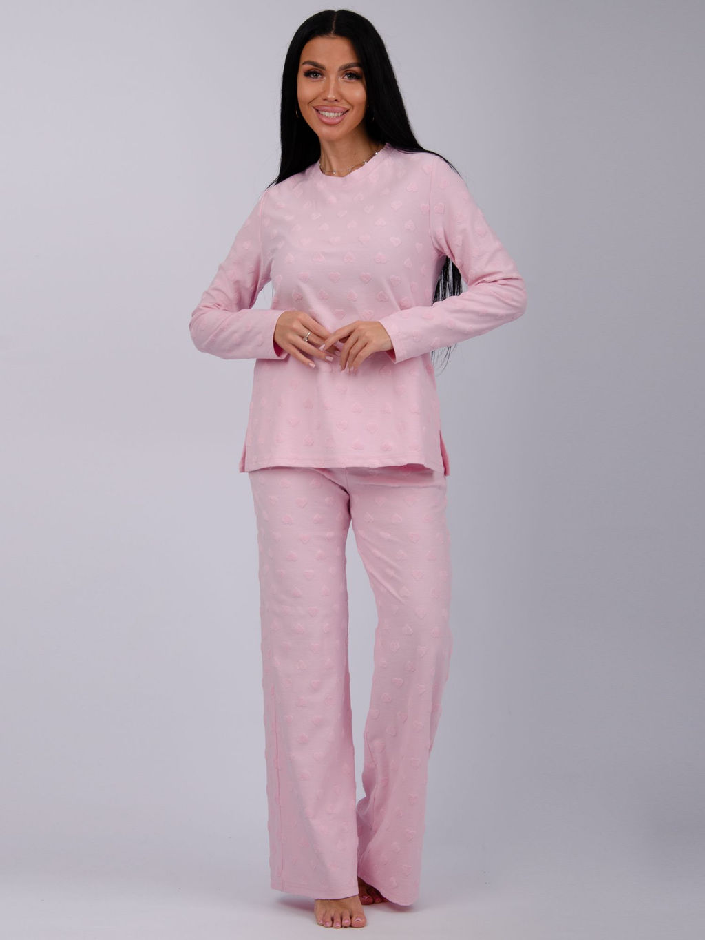 Пижама "Лёгкость 2" розовая, махра