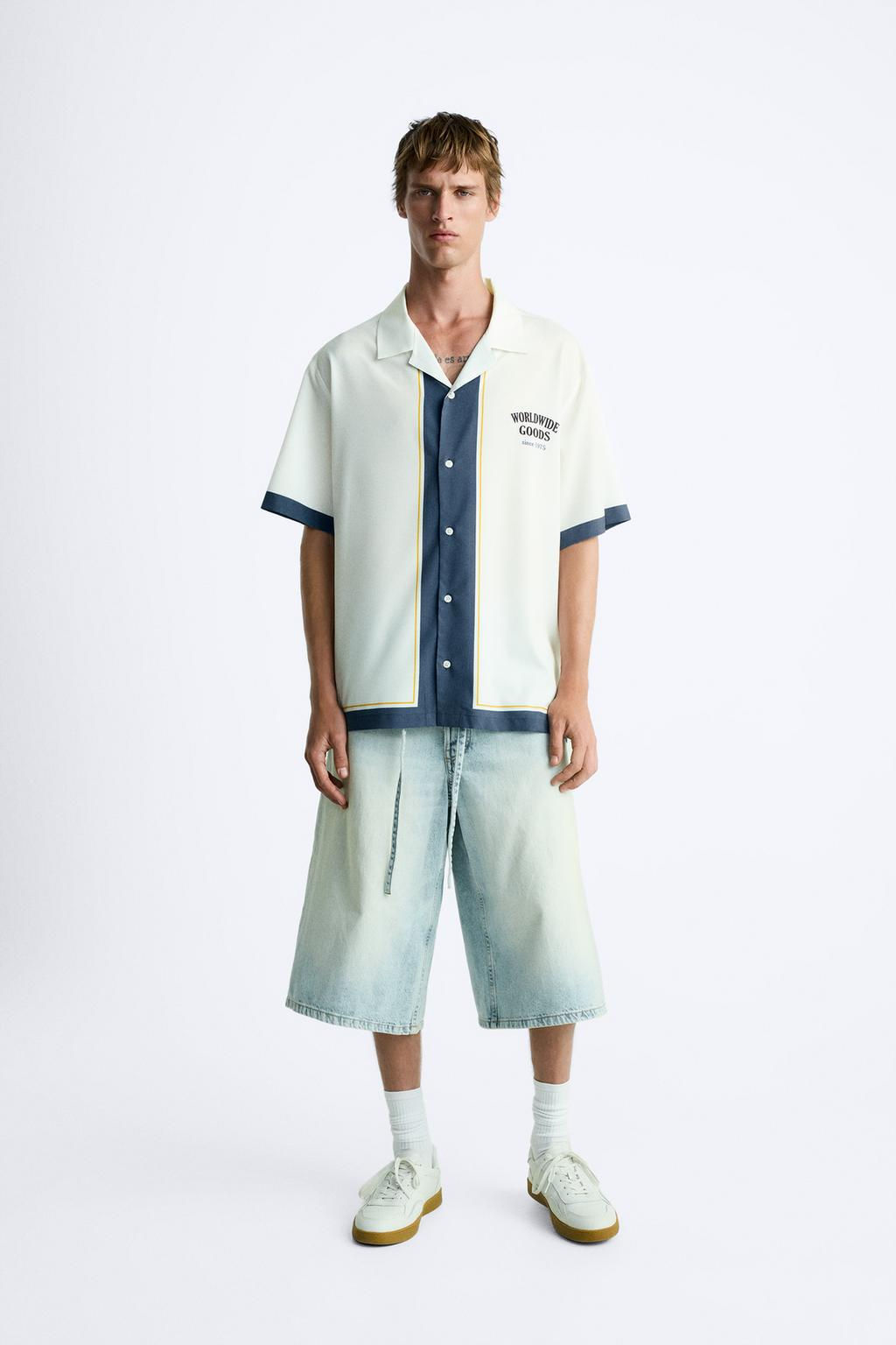 CONTRAST SATIN SHIRT - Zara фото 3