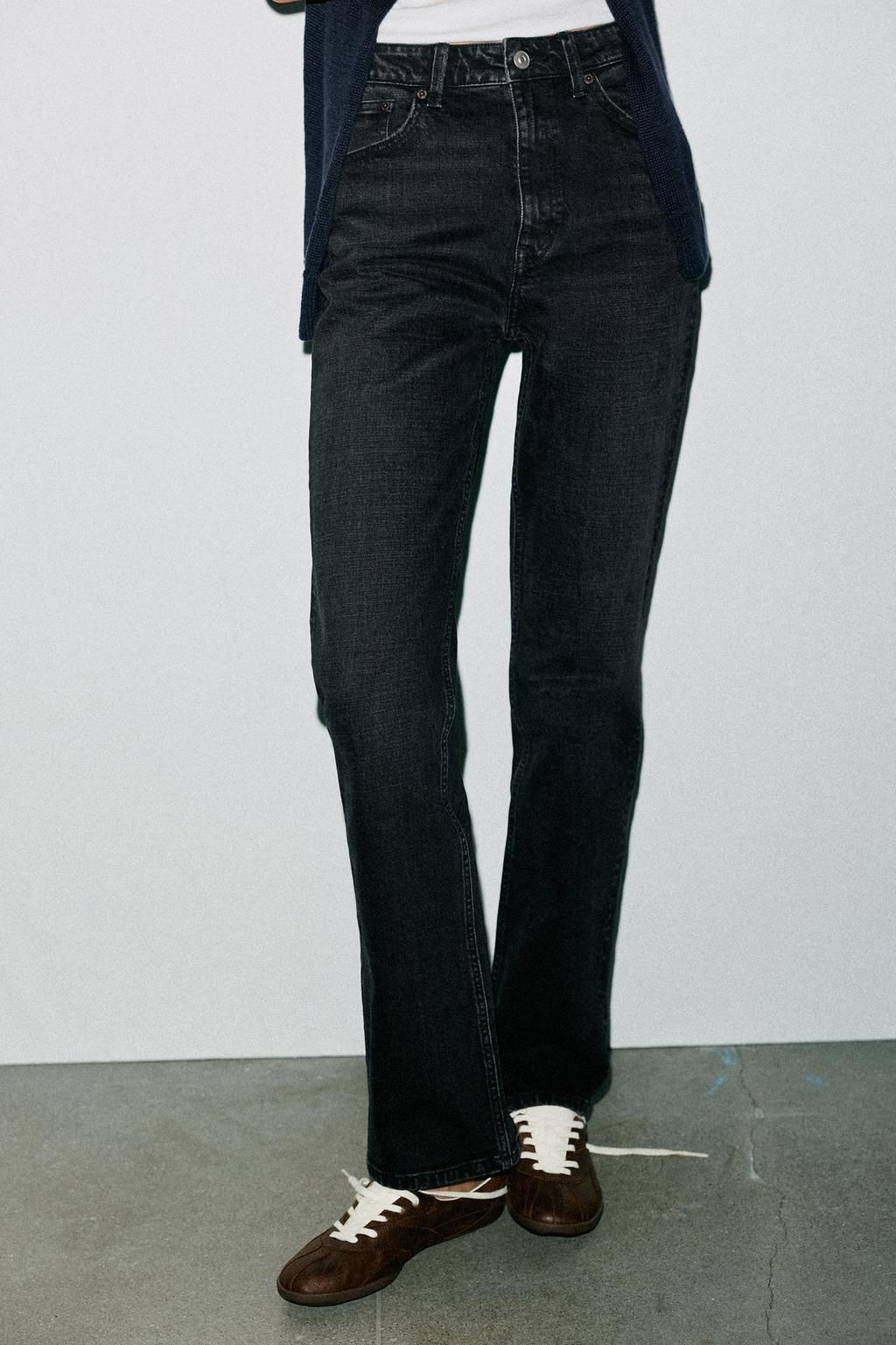 TRF HIGH-WAIST STRAIGHT LEG JEANS - Zara фото 2