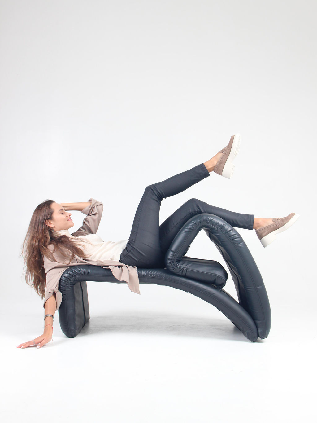 Лоферы туфли 173.1453be.Коричневый капучино замша