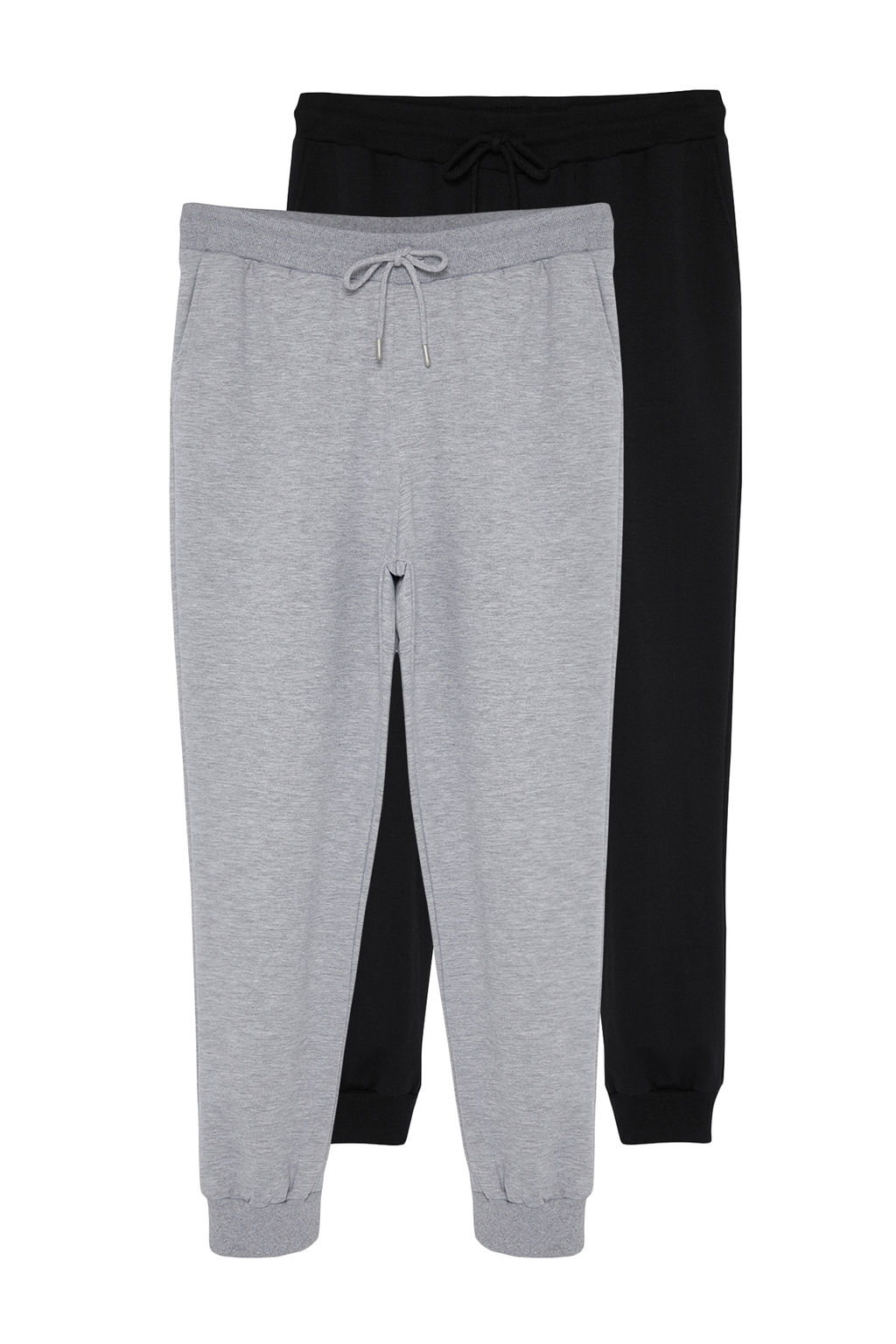 Gri-Siyah Regular/Normal Kesim Pacas? Lastikli Jogger 2li Paket Esofman Alt? TMNAW22EA0279