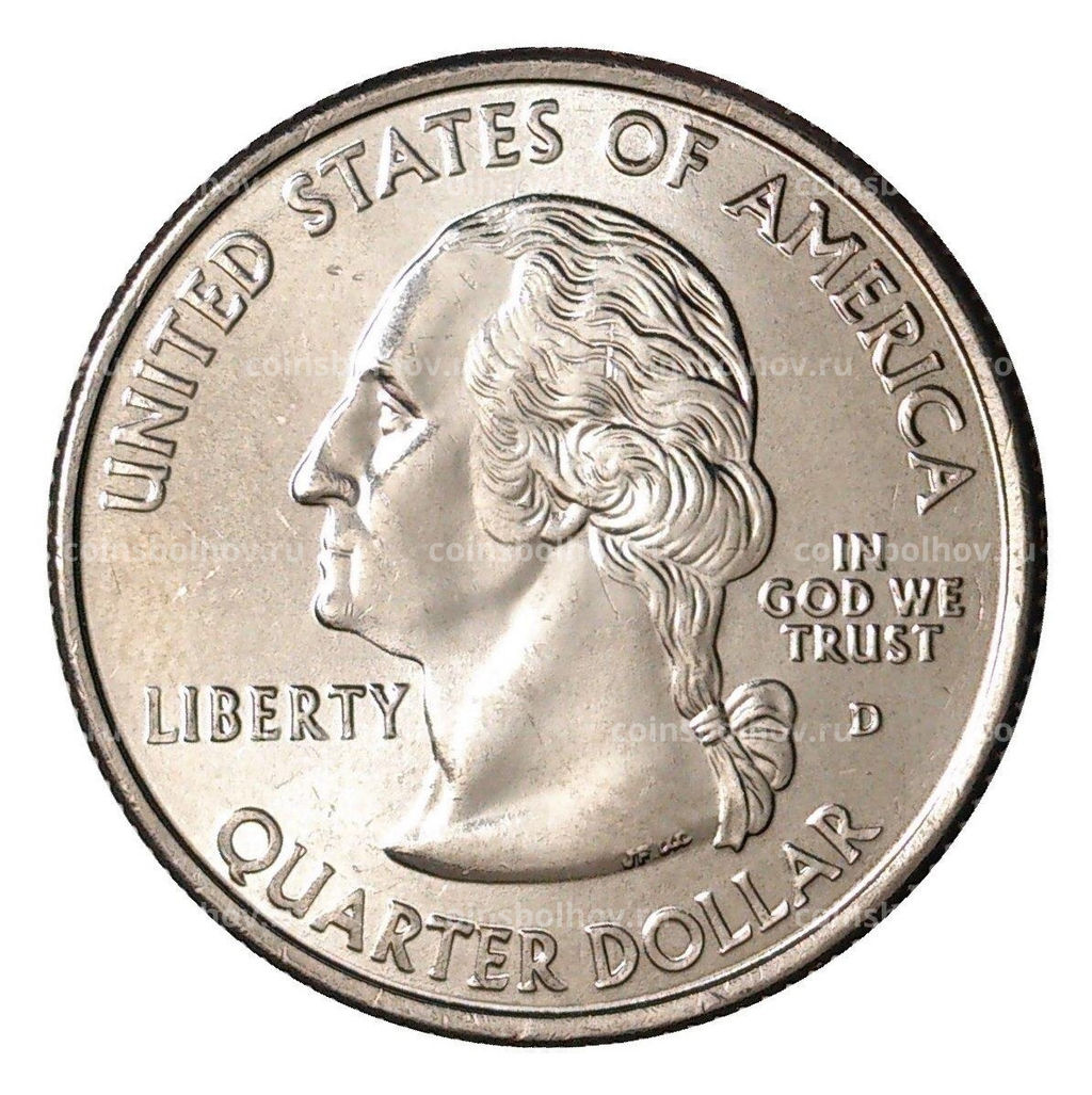 Монета 25 центов (1/4 доллара) 2007 года D США Штаты и территории  Монтана