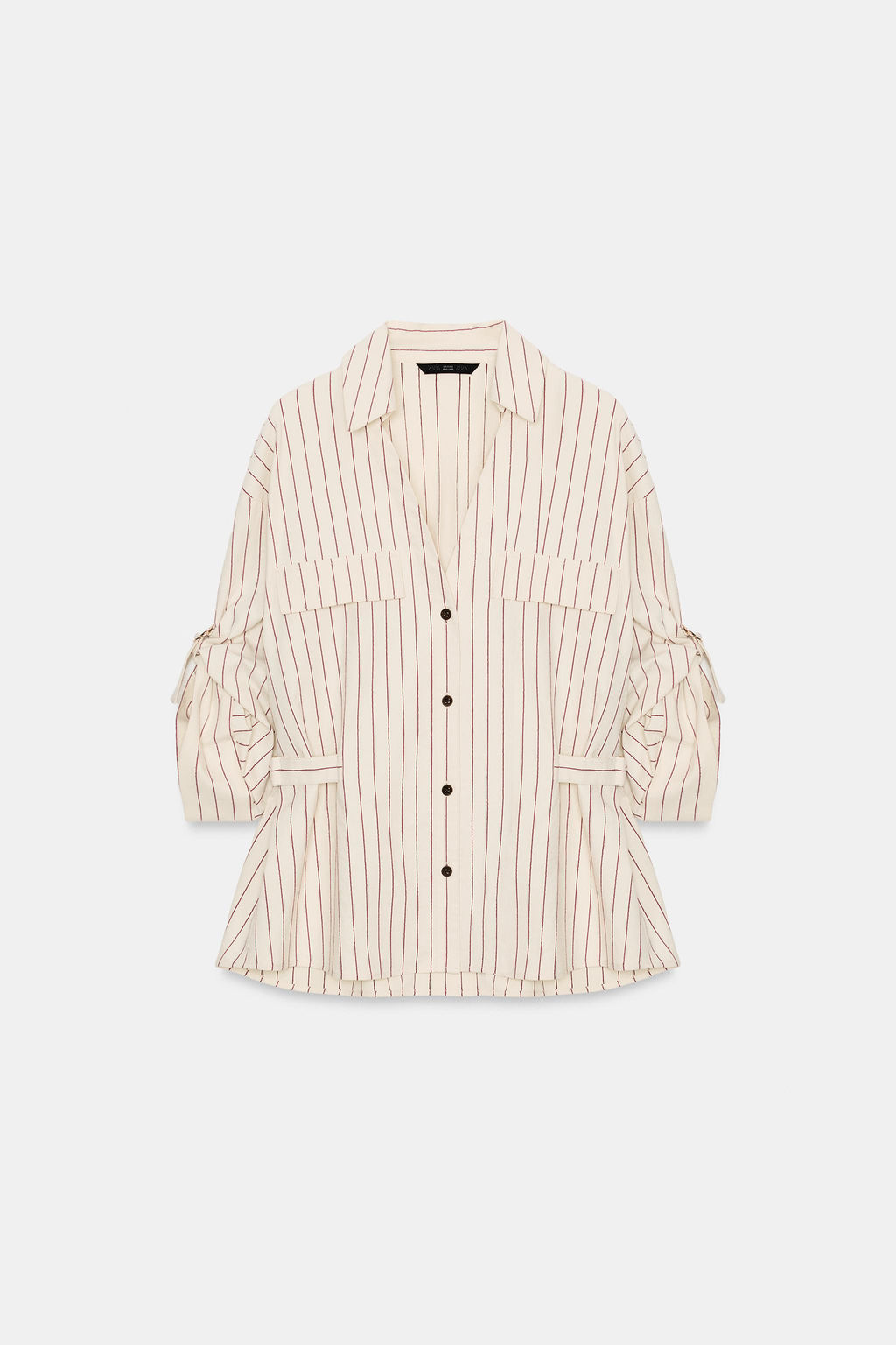 CAMISA SAFARI RAYAS / Crudo - Zara фото 5