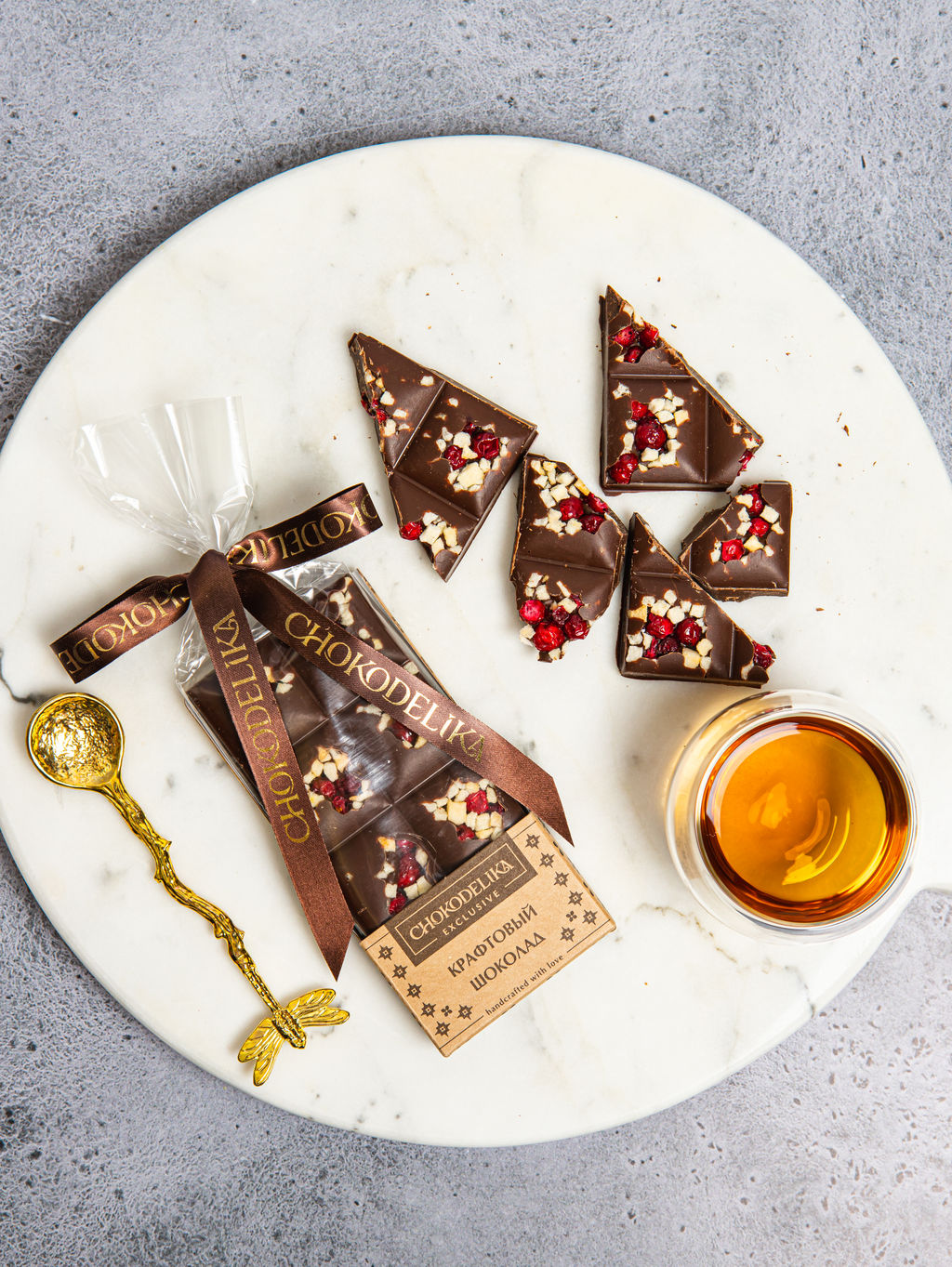 Шоколад темный Крафтовый микс с яблоком 50 гр - Chokodelika фото 4