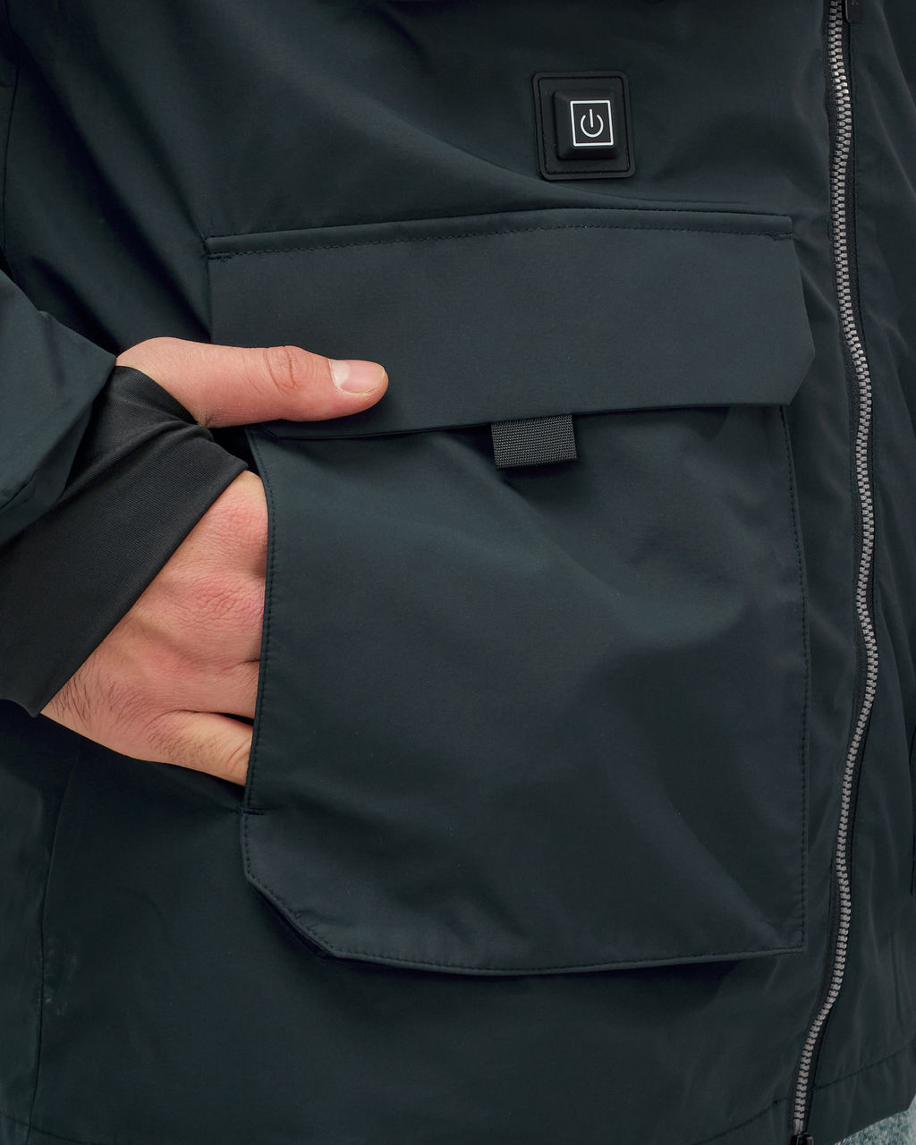 Куртка - жилетка трансформер с подогревом 2 в 1 мужская зимняя темно-синего цвета 6668TS - Mtforce фото 42