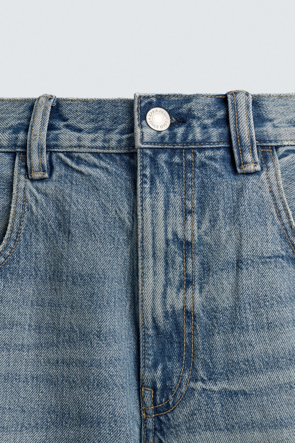 BERMUDA DENIM BAGGY FIT / Azul medio - Zara фото 9