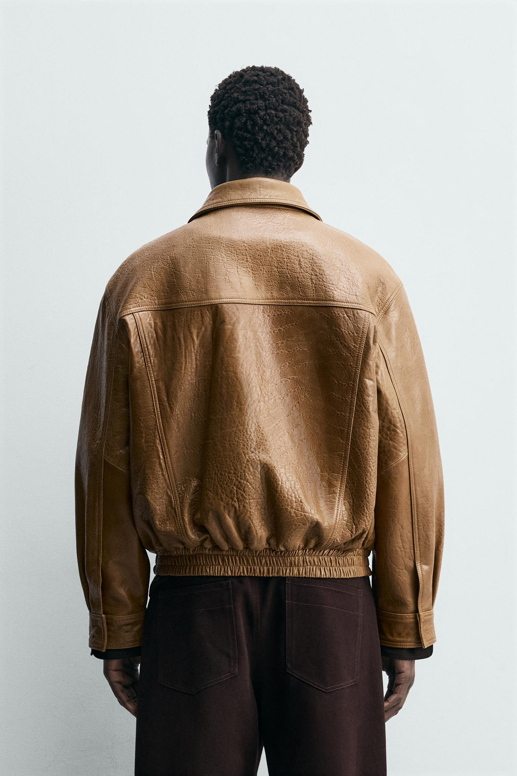 LEATHER JACKET WITH POCKETS - Zara фото 3