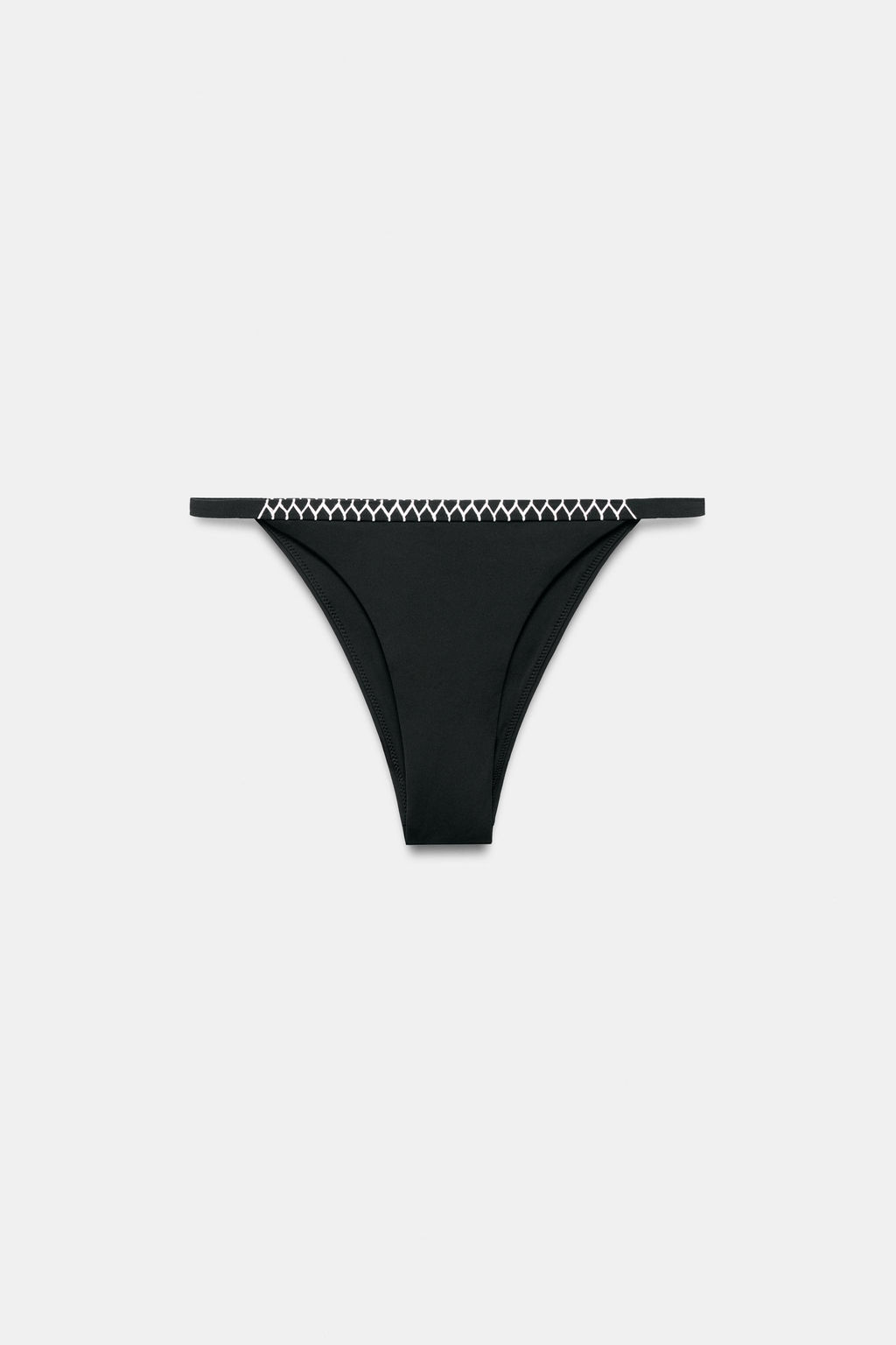 BRAGUITA BIKINI CROCHET CONTRASTE / Negro - Zara фото 5