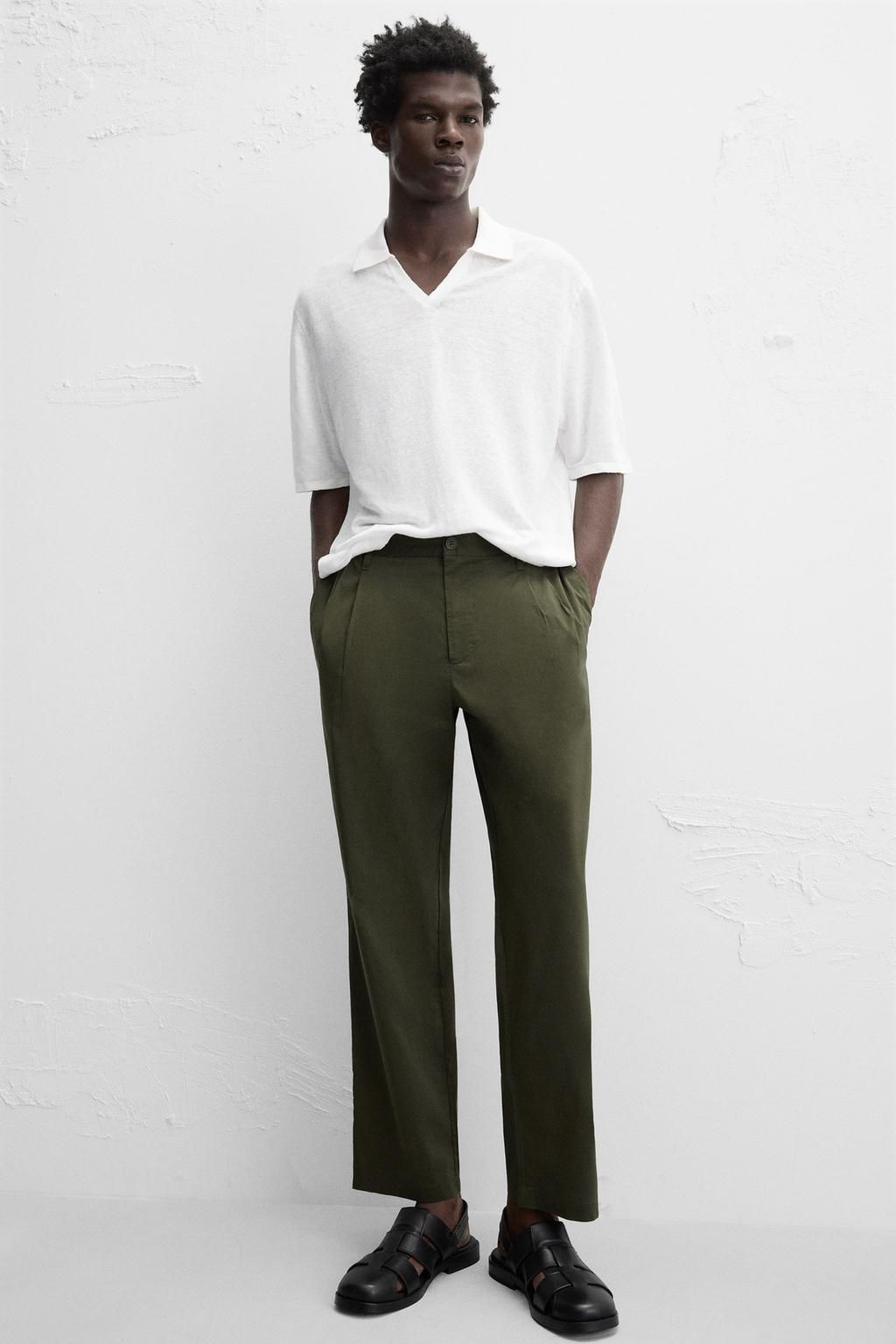 LIGHTWEIGHT RELAXED FIT TROUSERS - Zara фото 6