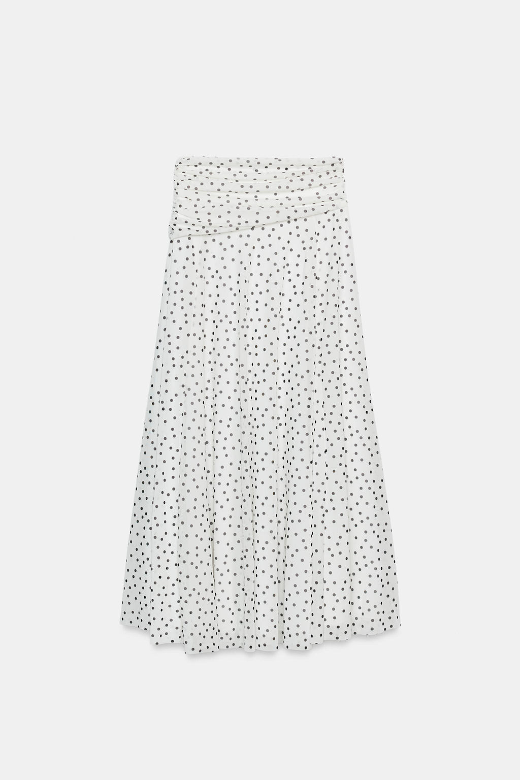 FALDA LARGA LUNARES / Blanco / Negro - Zara фото 7