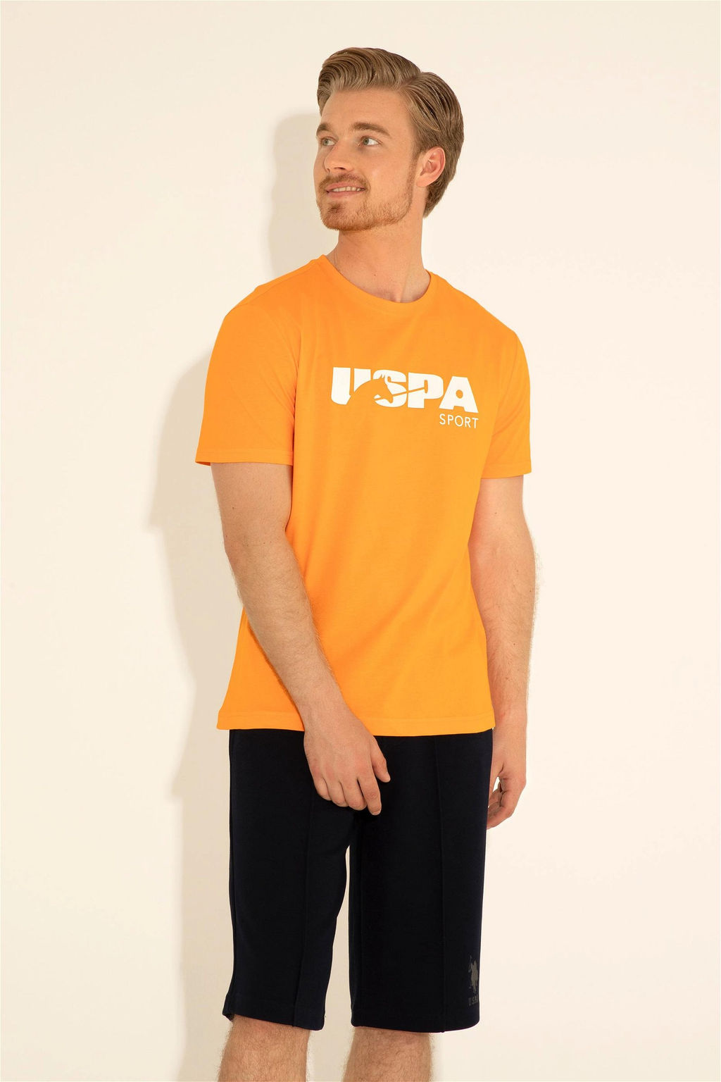 Мужская оранжевая футболка - U.s. polo assn фото 9