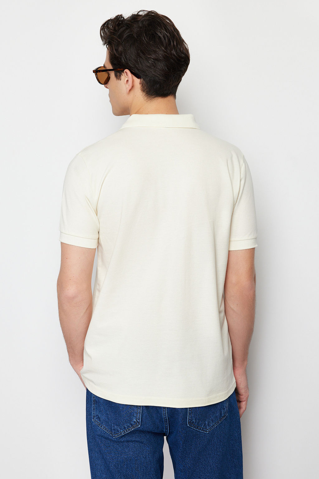 TRENDYOL MAN Tas Regular K?sa Kol Dokulu %100 Pamuk Polo Yaka T-shirt TMNSS23PO00031 - Trendyolmilla фото 7