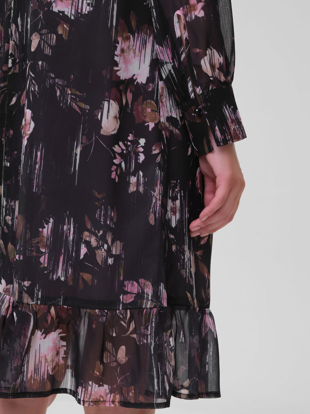 Платье из креп-шифона с принтом