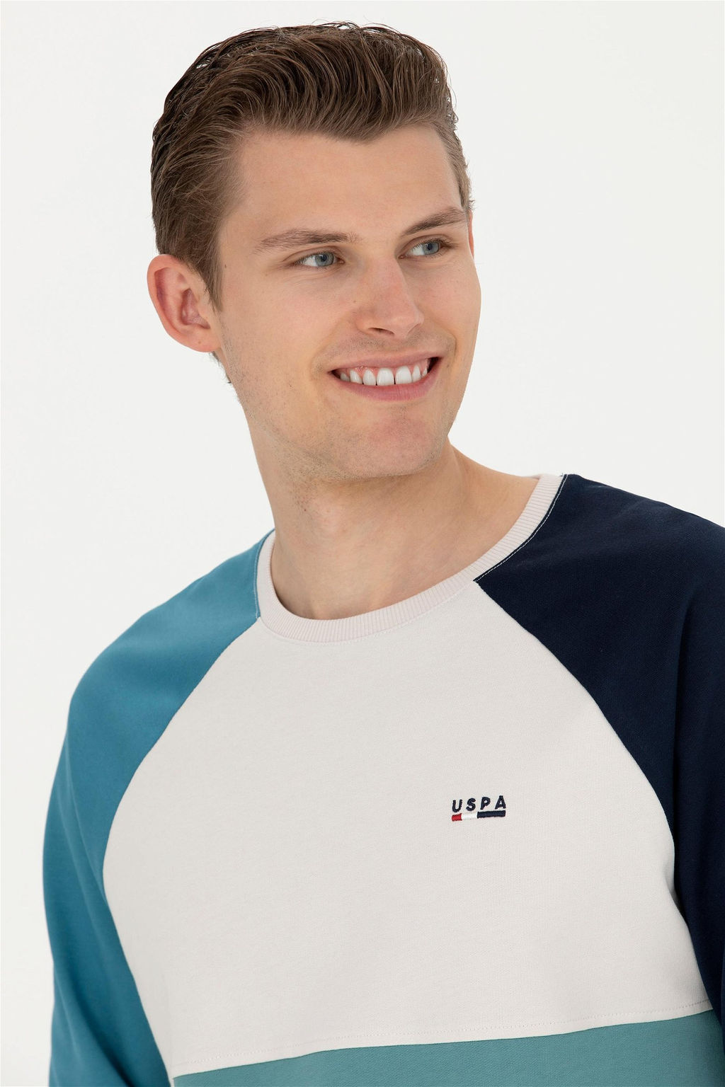 Свитшот мужской U. S. Polo Assn темно-синий из хлопка - U.s. polo assn фото 9
