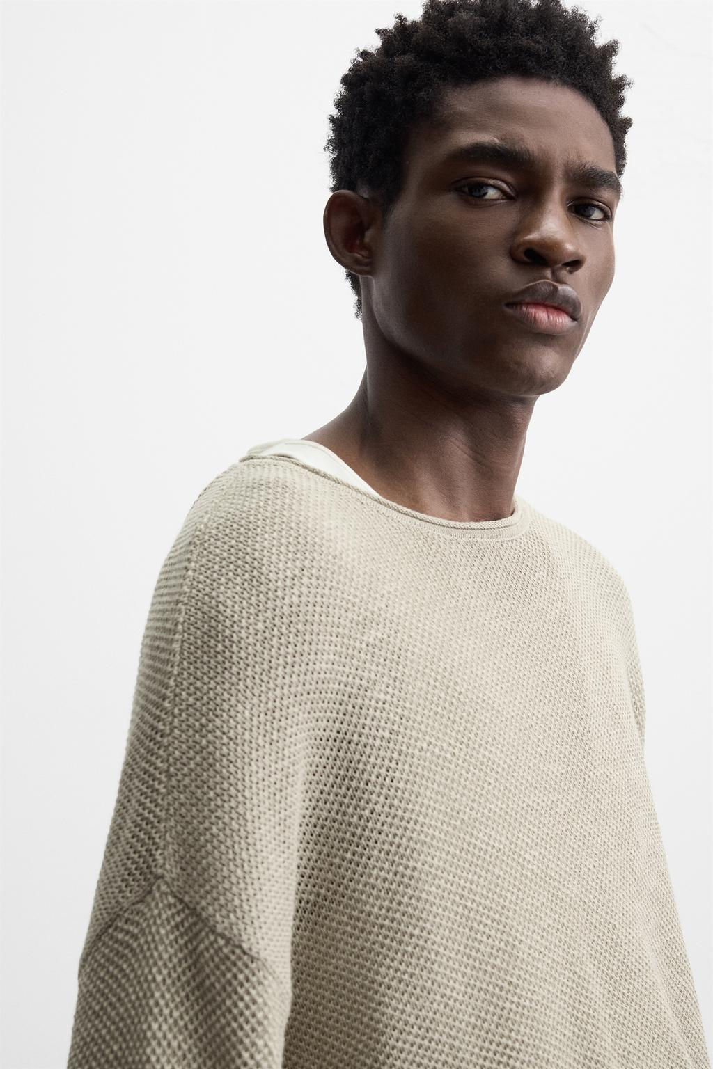 RELAXED FIT TEXTURED SWEATER - Zara фото 6