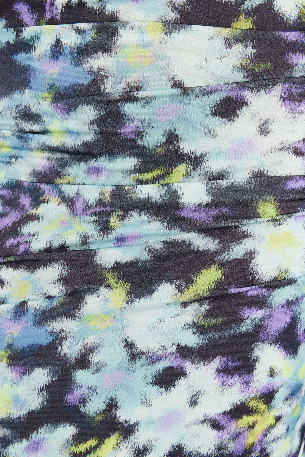 Limited Edition Mavi Cicek Bask?l? Mini Straplez Yaka Esnek Orme Kalem Elbise TWOSS24EL00567 - Trendyolmilla фото 9