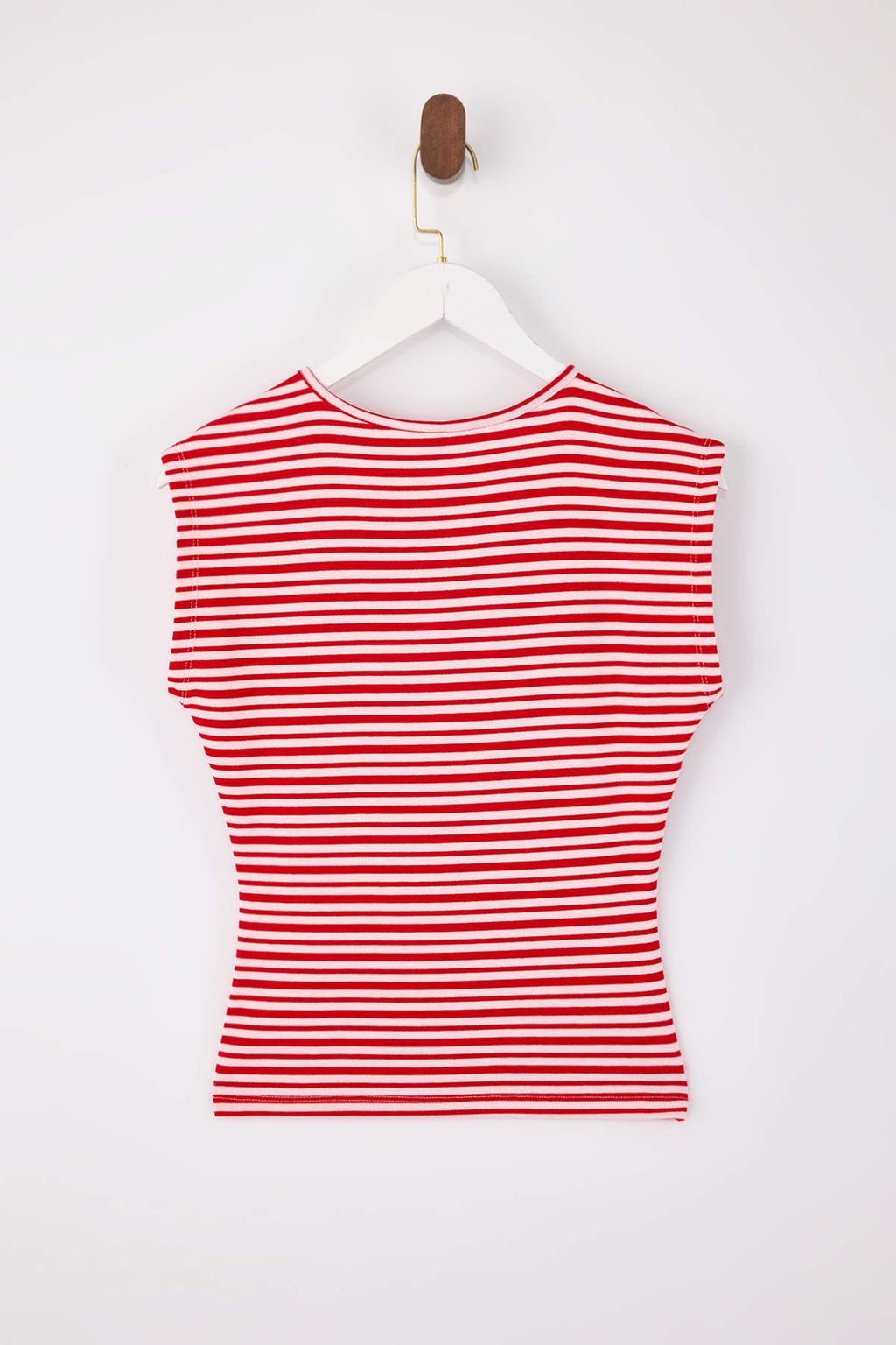 Wardrobe Essentials-Cok Renkli Cizgili Fitted/Vucuda Oturan Yumusak Orme Bluz TWOSS26BZ00108