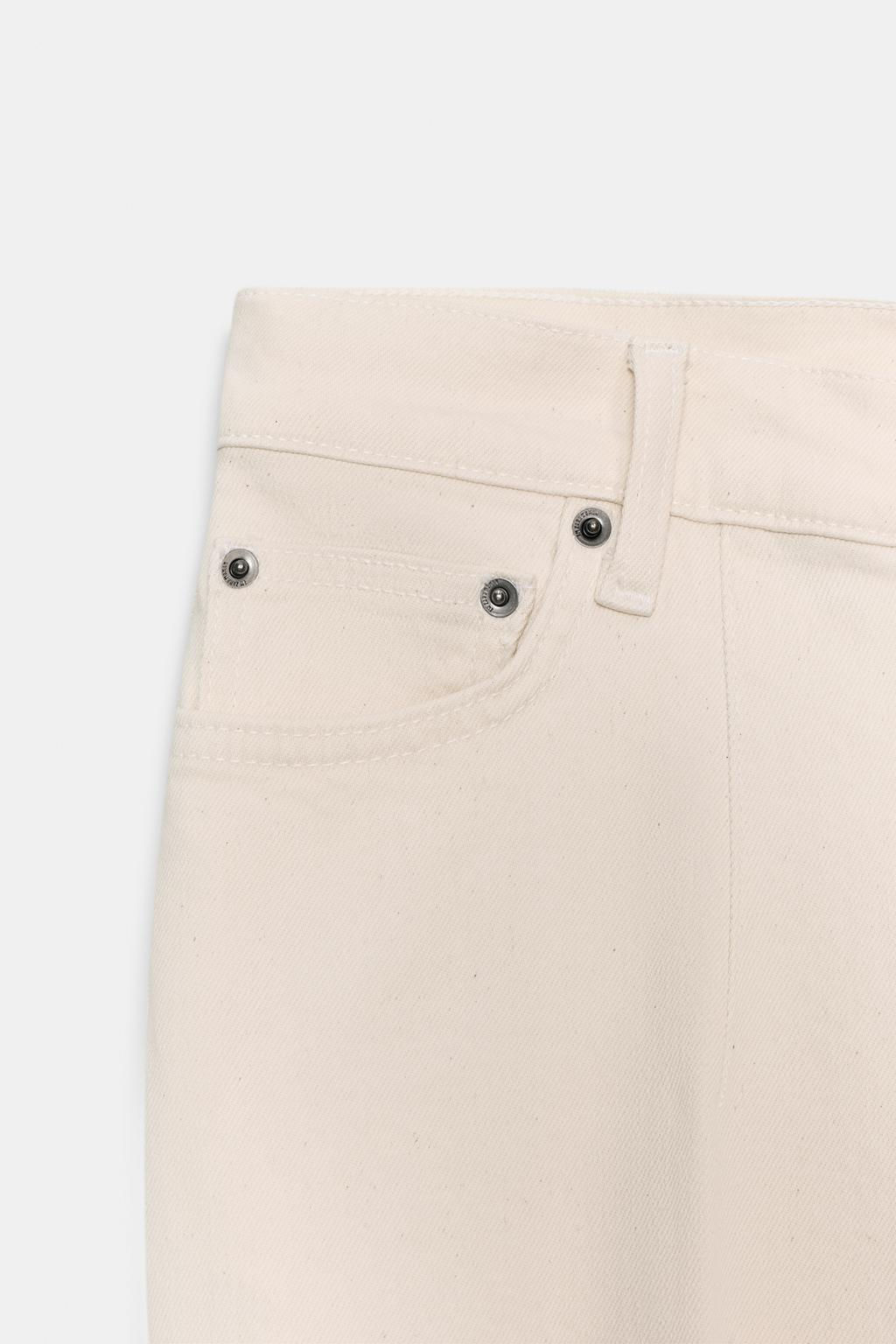 JEANS ZW COLLECTION BOOTCUT TIRO MEDIO / Crudo - Zara фото 17