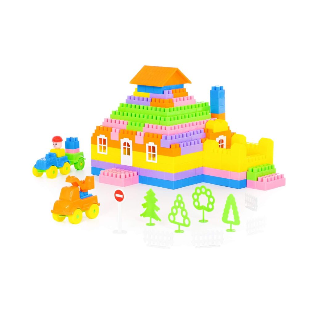 Конструктор Строитель (454 элемента) (в пакете) - Полесье фото 5