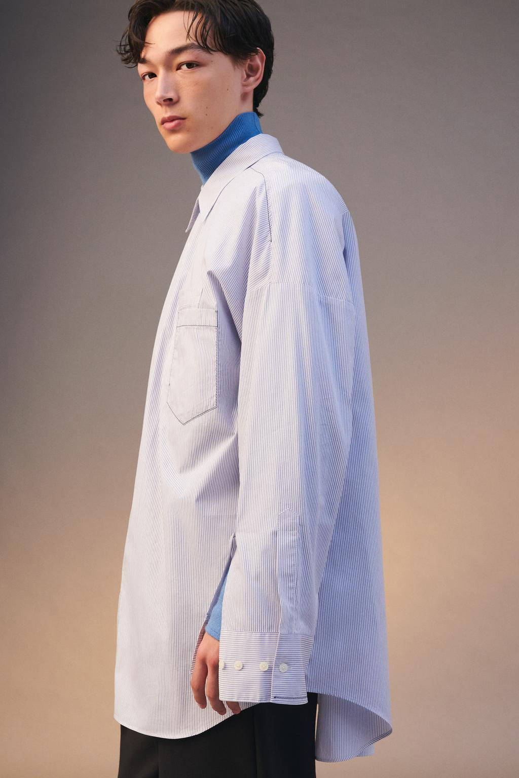 OVERSIZE STRIPE SHIRT LIMITED EDITION - Zara фото 6