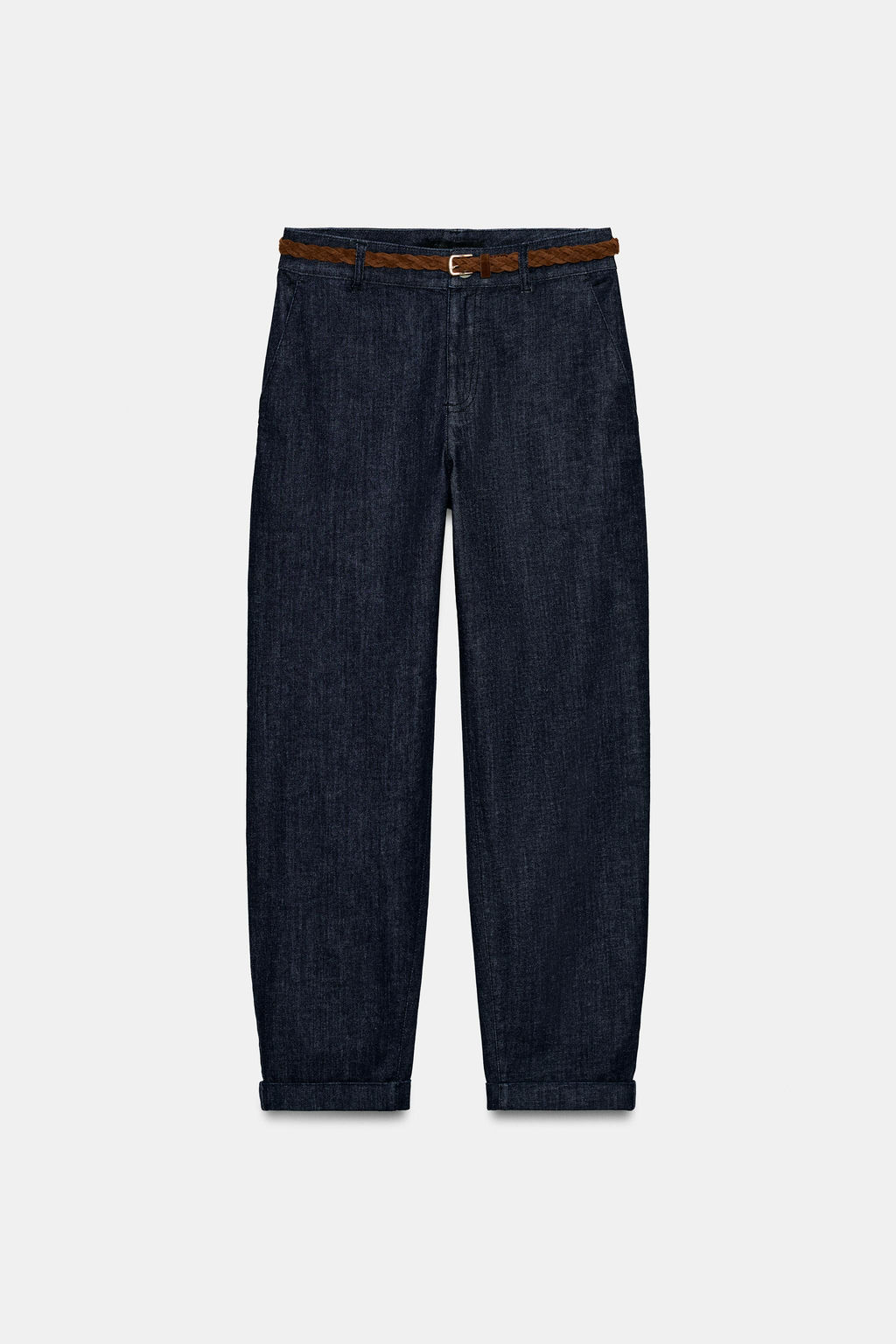 BRAIDED BELT CHINO TROUSERS - Zara фото 4