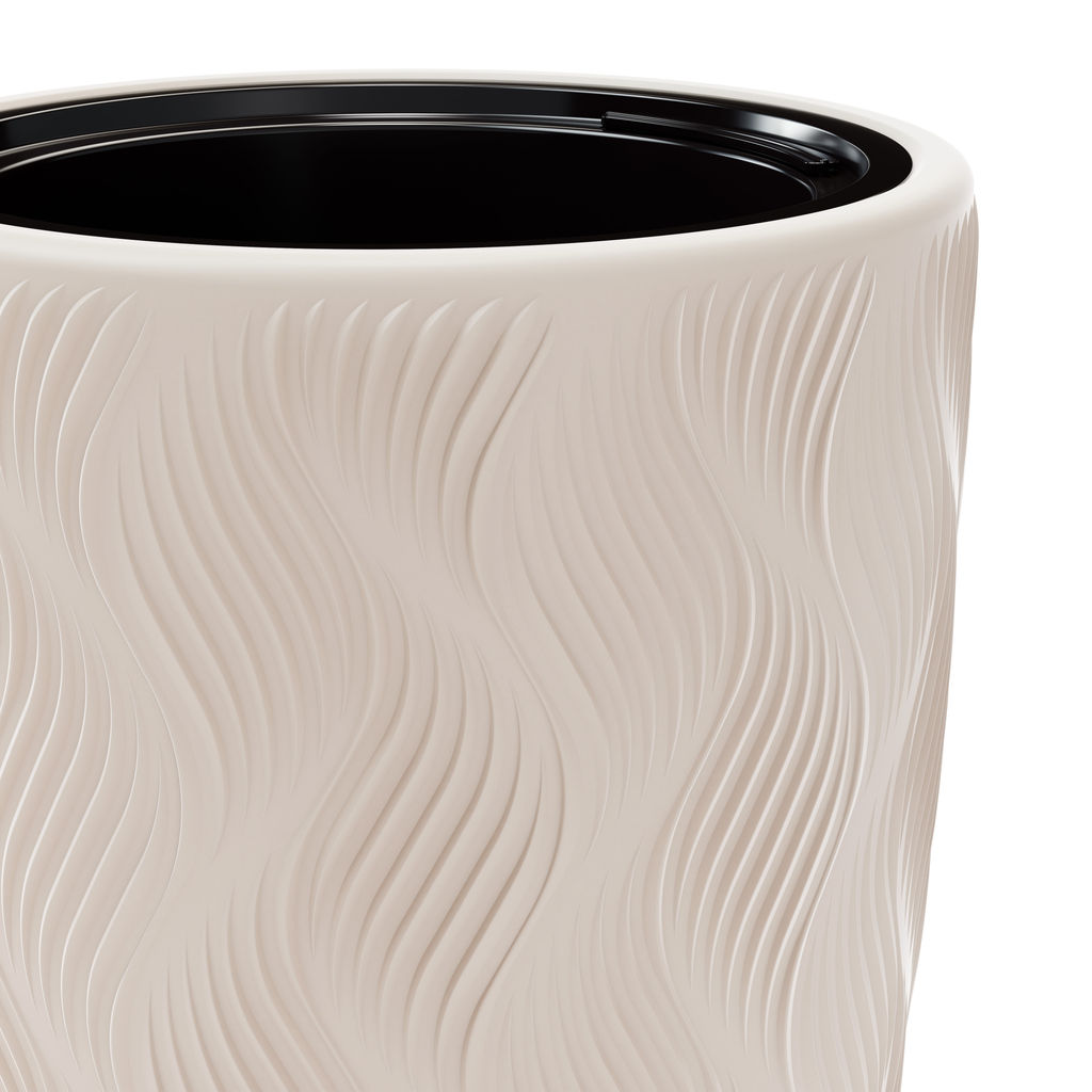 Кашпо "Флэйм" 24л (со вставкой 207х173мм) (св.бежевый) М8886