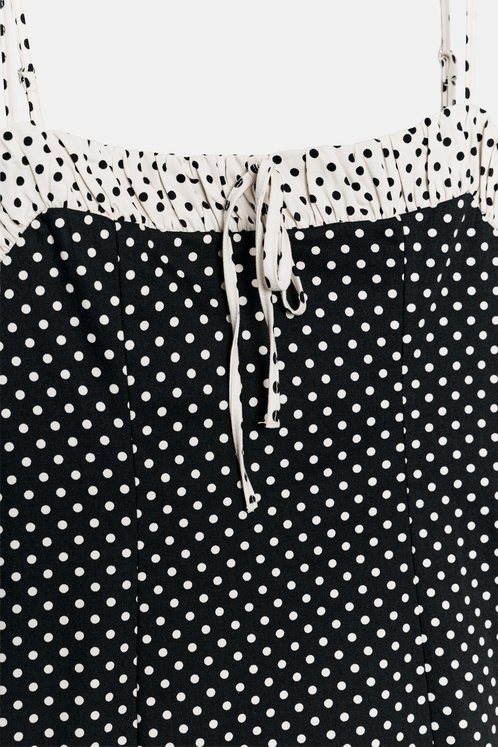 VESTIDO MINI COMBINADO LUNARES / Negro / Blanco - Zara фото 7