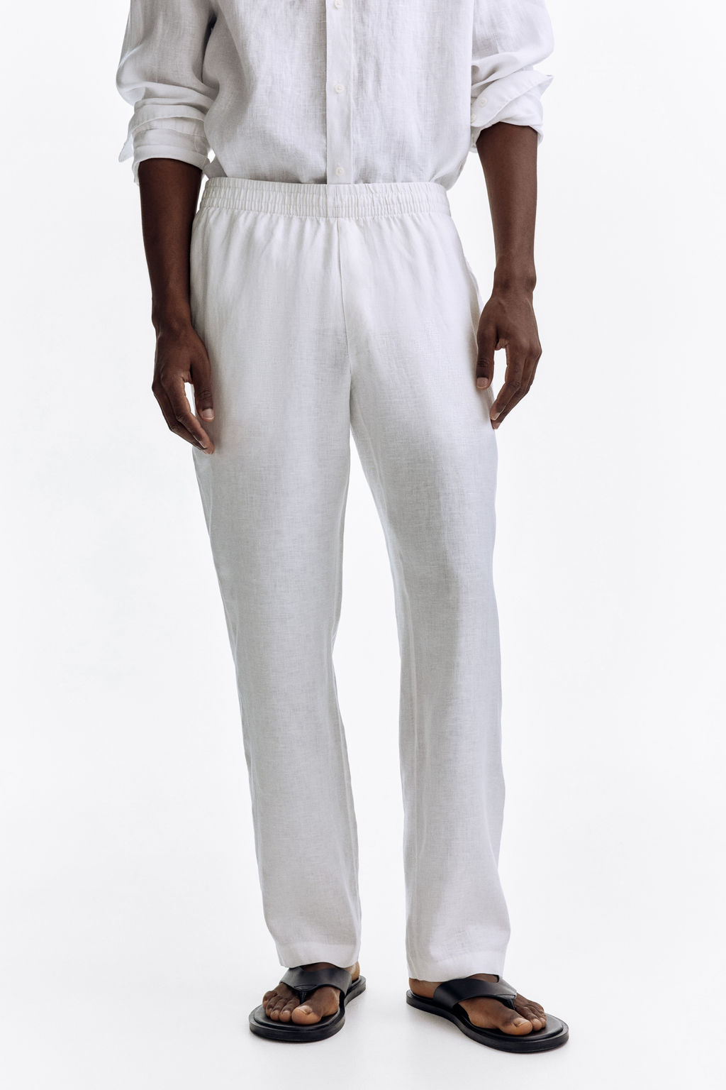 Pantal?n de lino Regular Fit - H&m фото 12