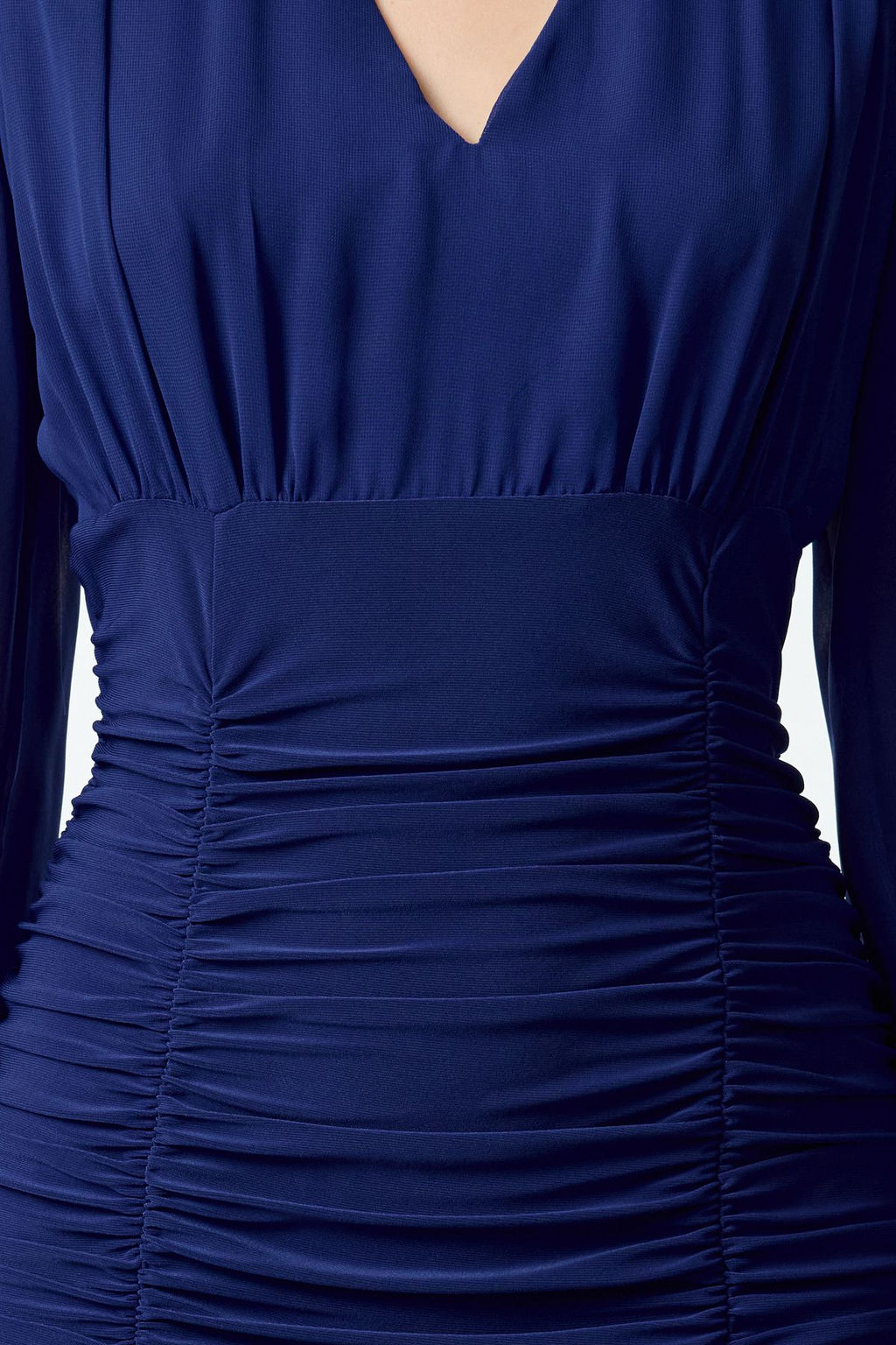 TRENDYOLMILLA Murdum Duz Buzgu / Drape Mini Dokuma Elbise TWOAW23EL01044  фото 3