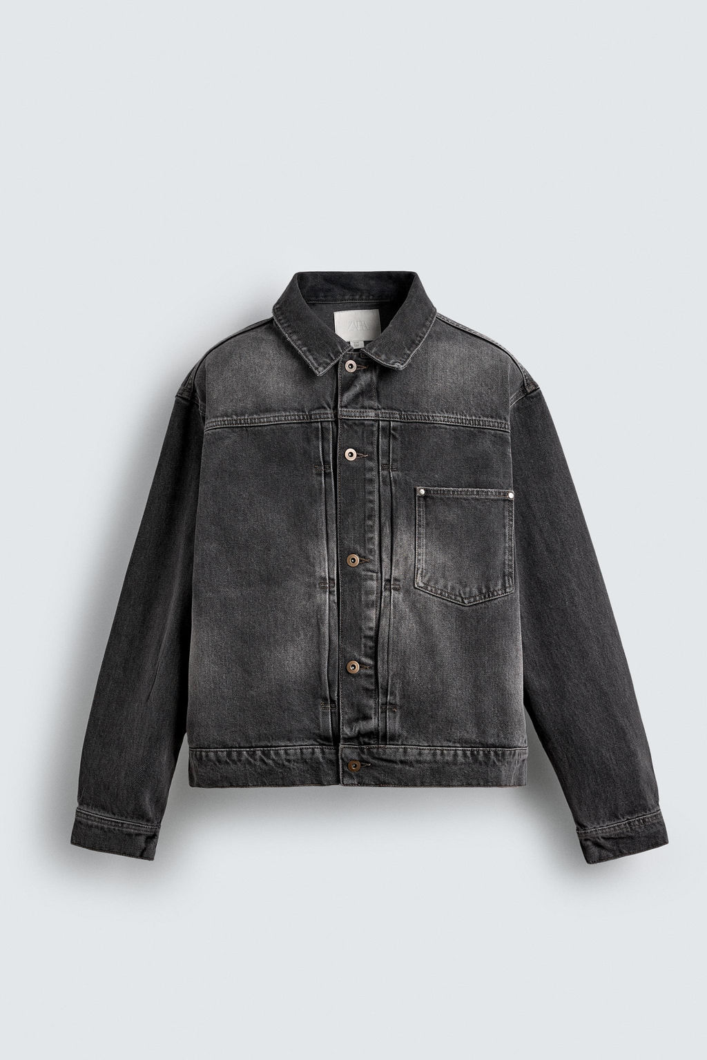 WASHED-EFFECT DENIM JACKET - Zara фото 7