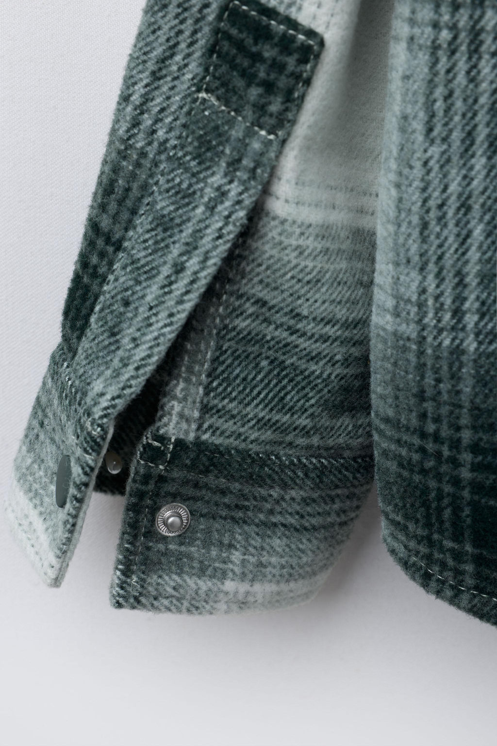 CHECK OVERSHIRT WITH DETACHABLE FLEECE HOOD - Zara фото 6