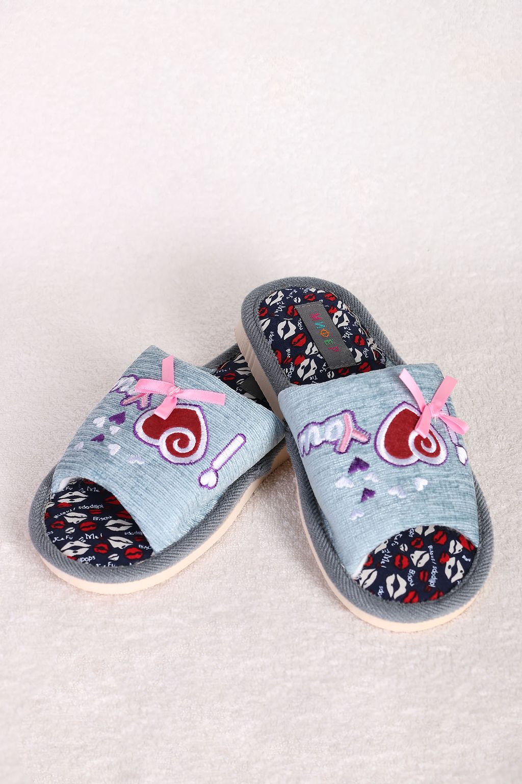 Тапочки женские серые