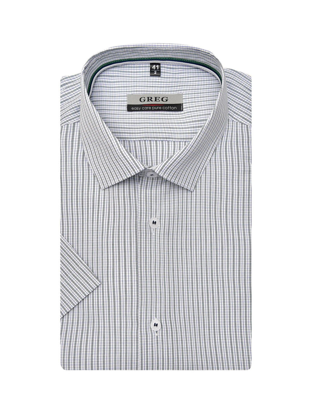 Сорочка мужская короткий рукав GREG 144/201/6137/Z/1p