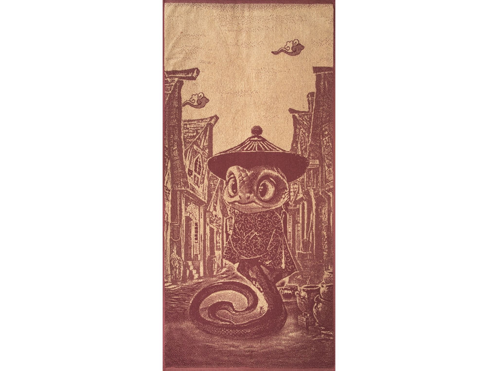 6с102.411ж1 В Китае(слива1) Полотенце махровое 67х150см