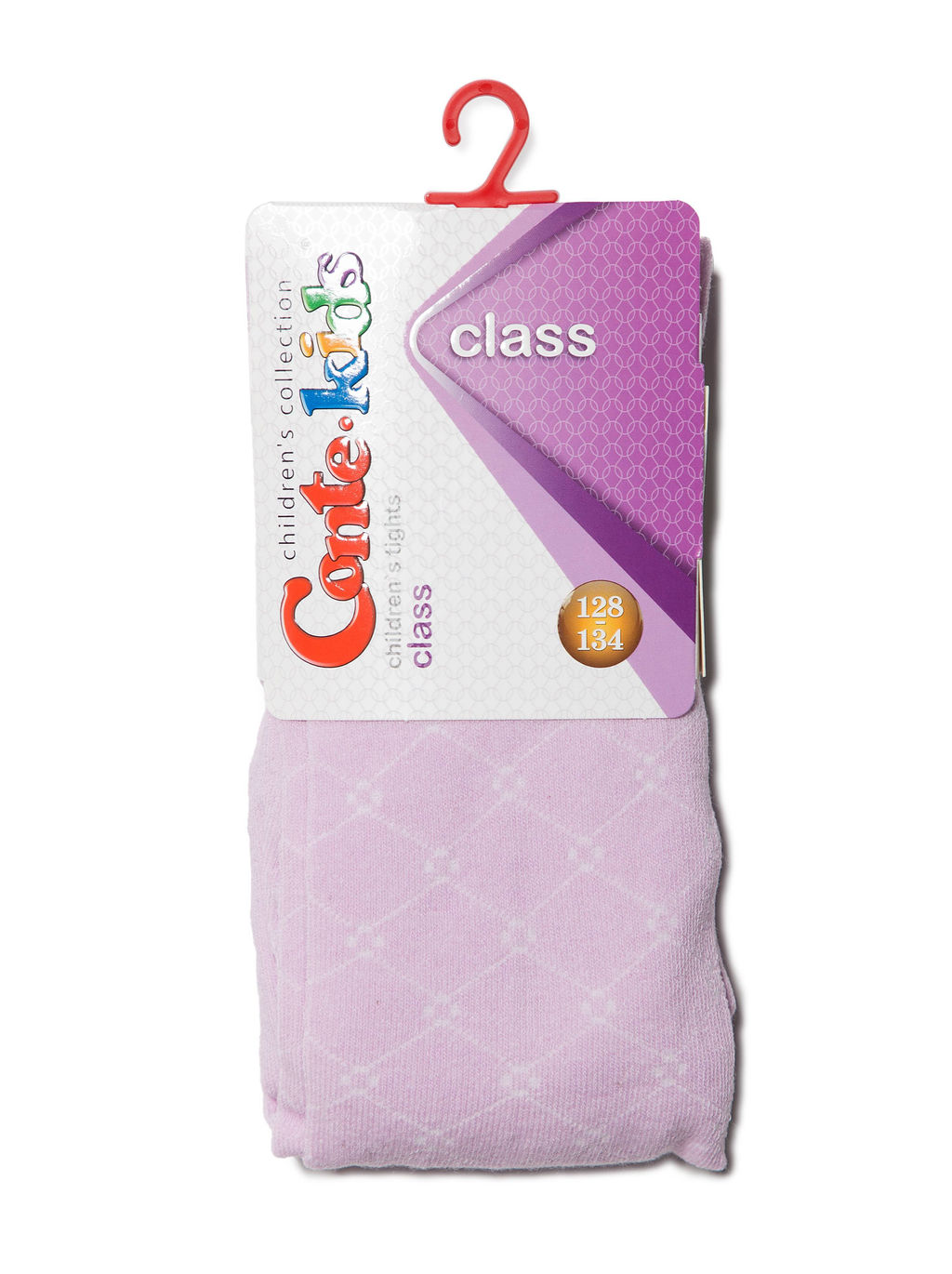 Conte-kids CLASS Lycra® Тонкие хлопковые колготки сиреневый - Conte elegant фото 2