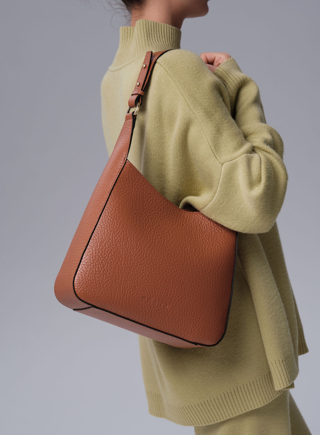 Кожаная сумка Azaro 31027 коричневый камень