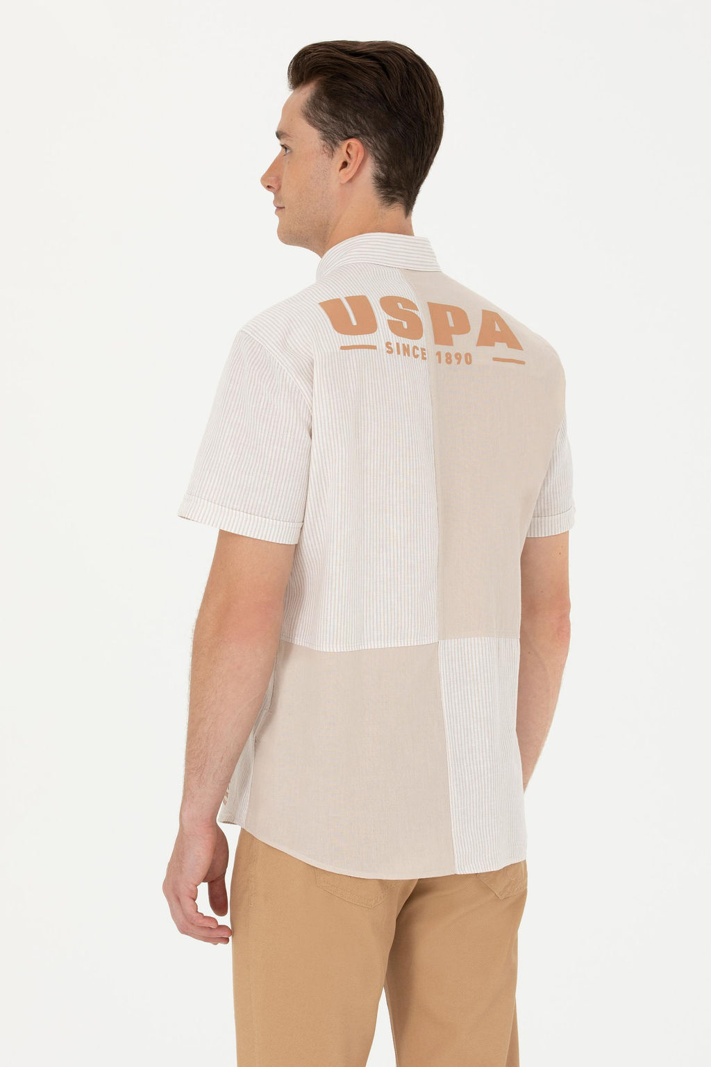 U. S. Polo Assn Мужская рубашка с коротким рукавом Stone - U.s. polo assn фото 19