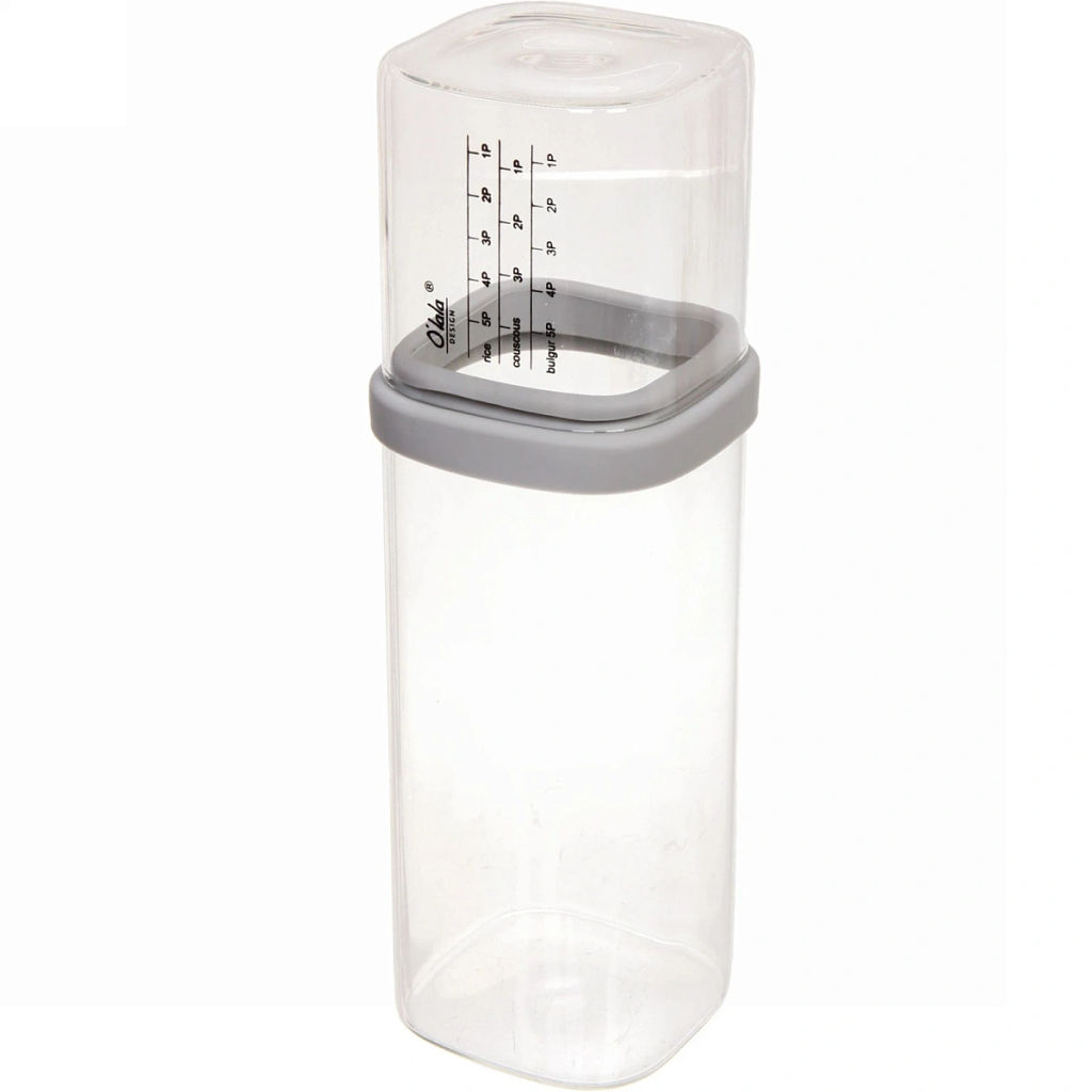 Банка для продуктов стеклянная 800мл "Olala" с мерный стаканом