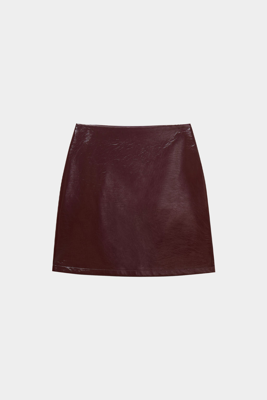 Юбка мини из лакированной жатой кожи - Mollis фото 6